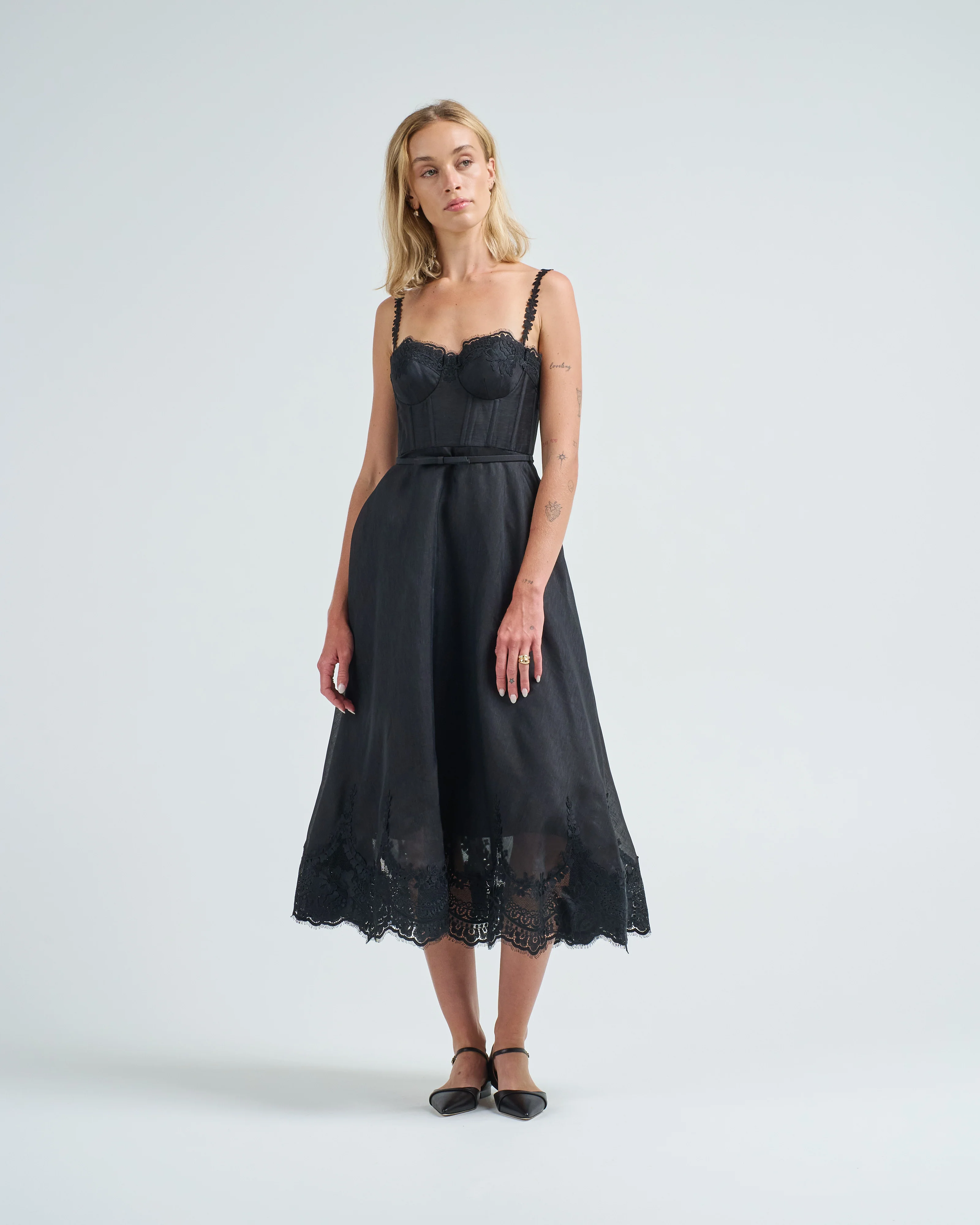 hypnotic lace trim gown - Image 4