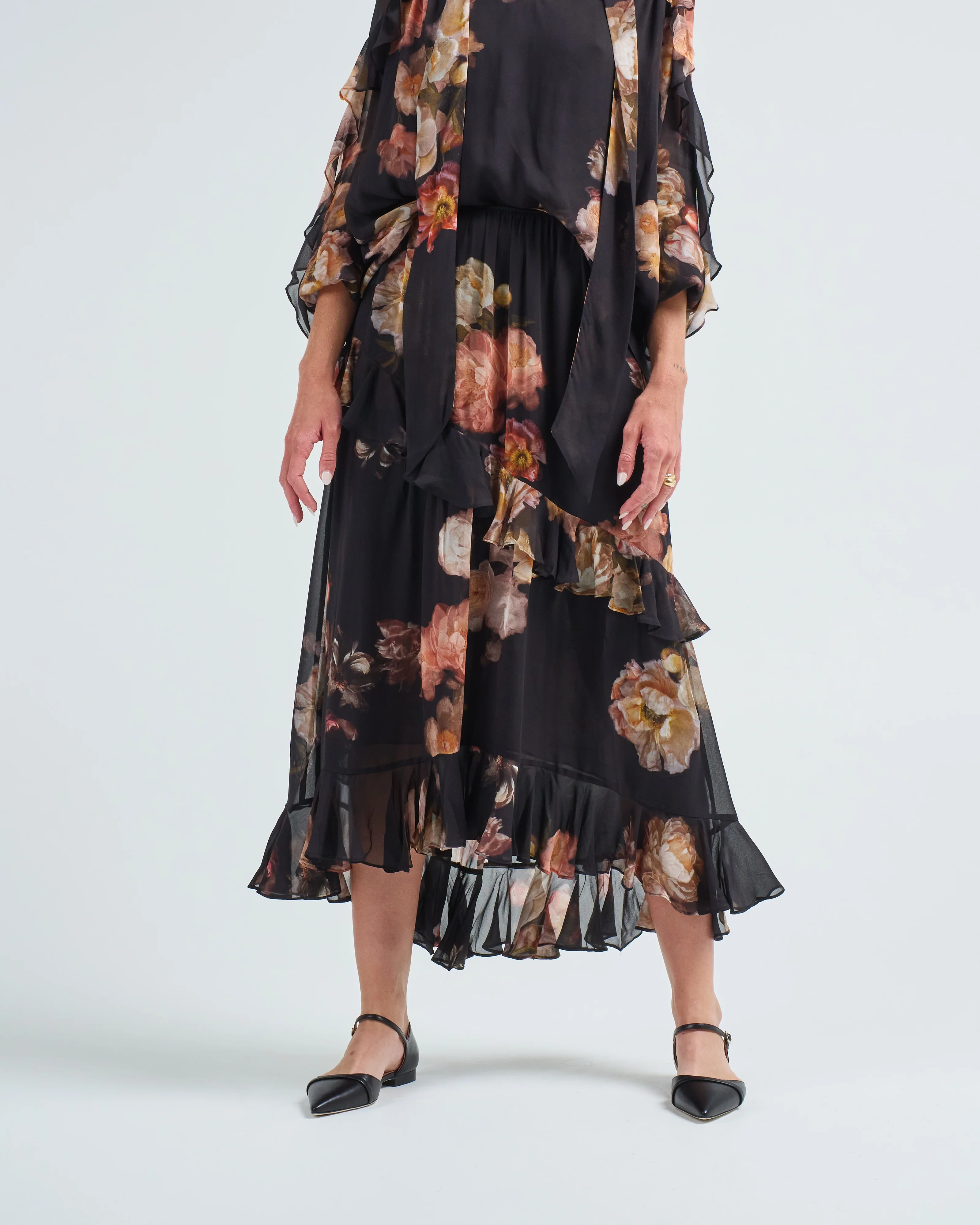 hypnotic asymmetric midi skirt - Image 2
