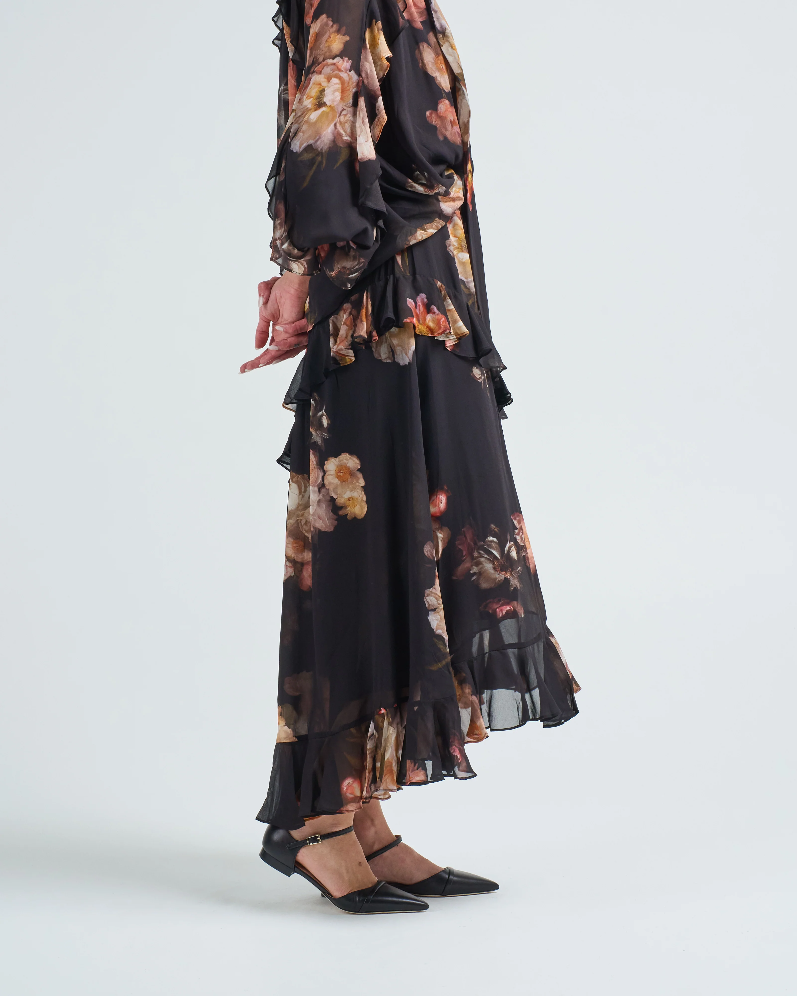 hypnotic asymmetric midi skirt - Image 3
