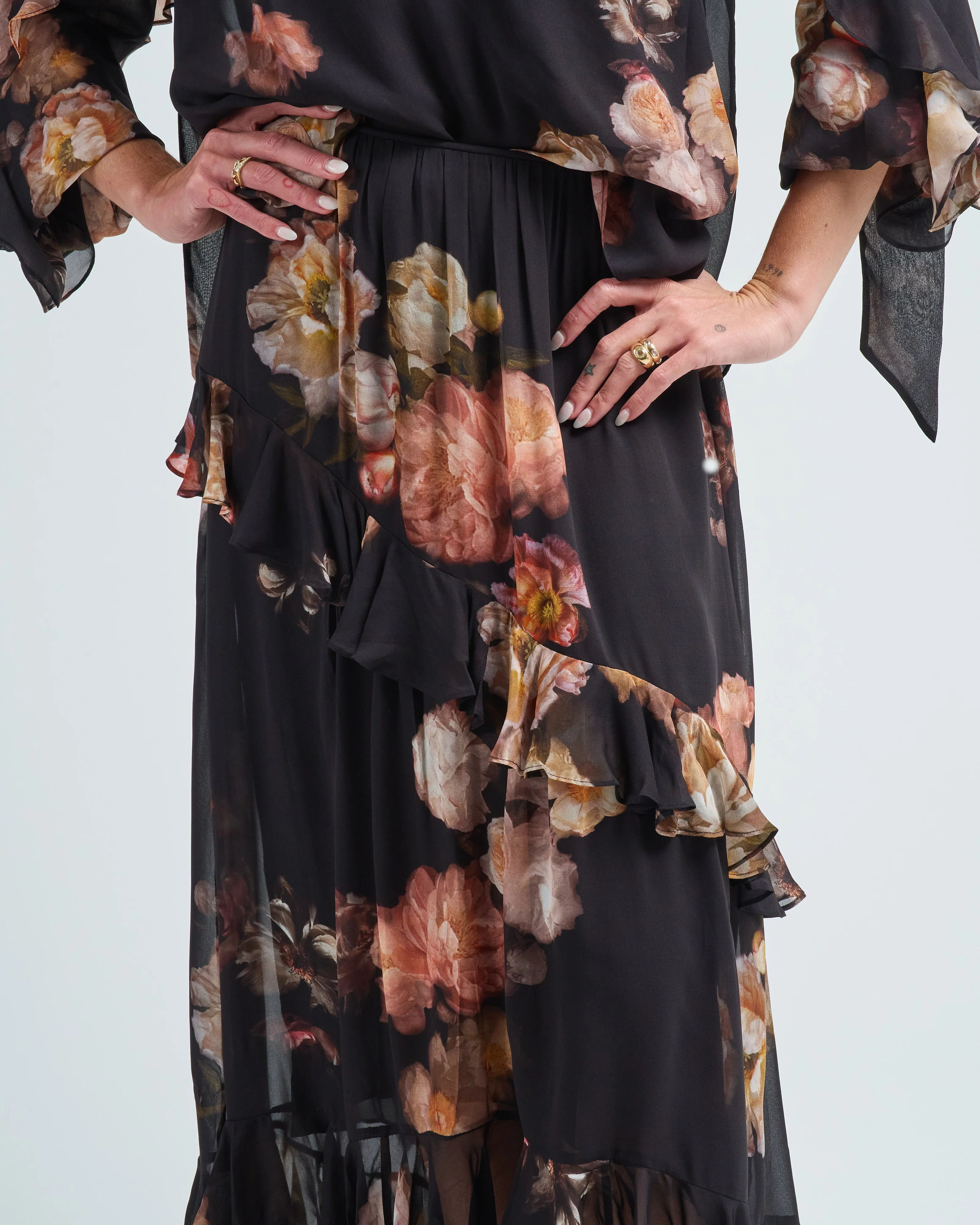 hypnotic asymmetric midi skirt - Image 5