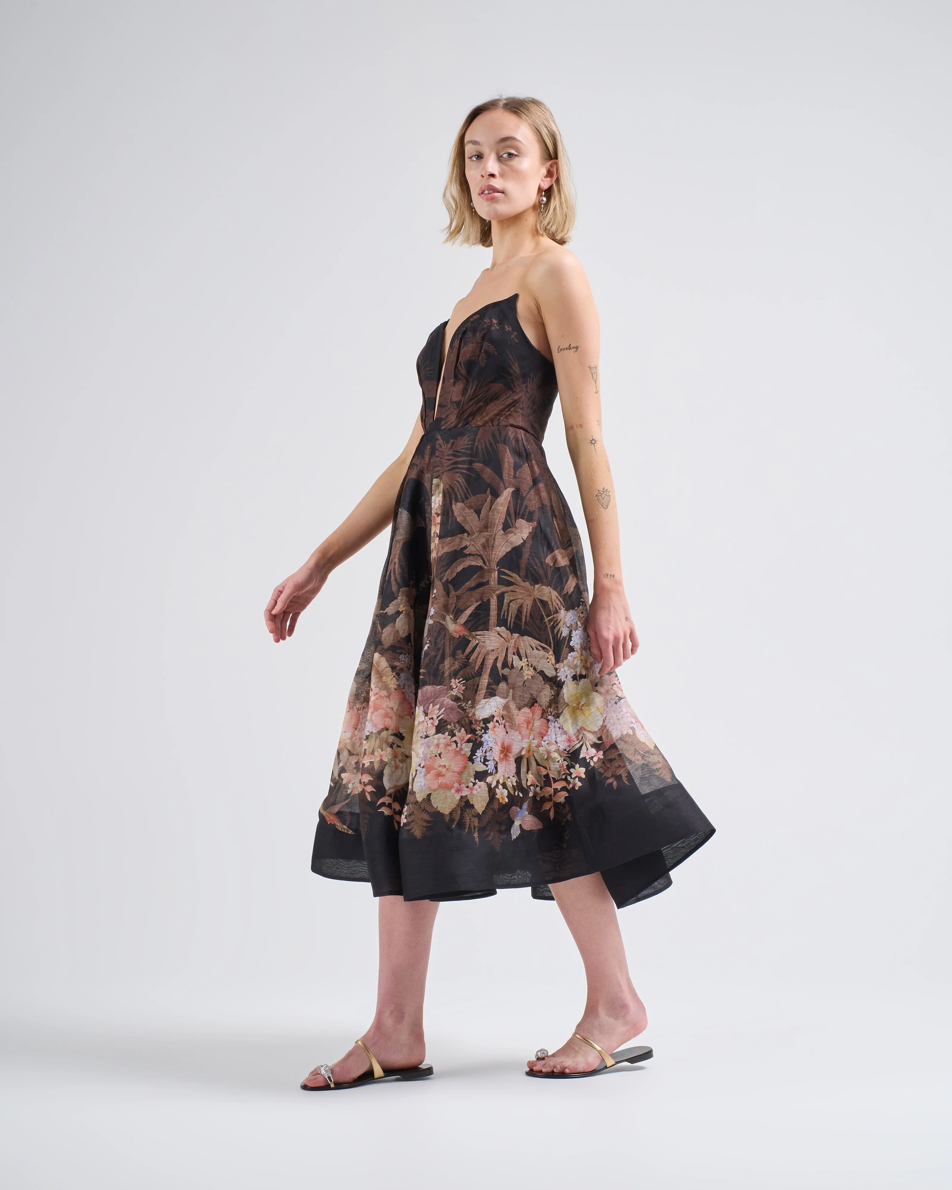 illuminate draped midi dress - Image 3