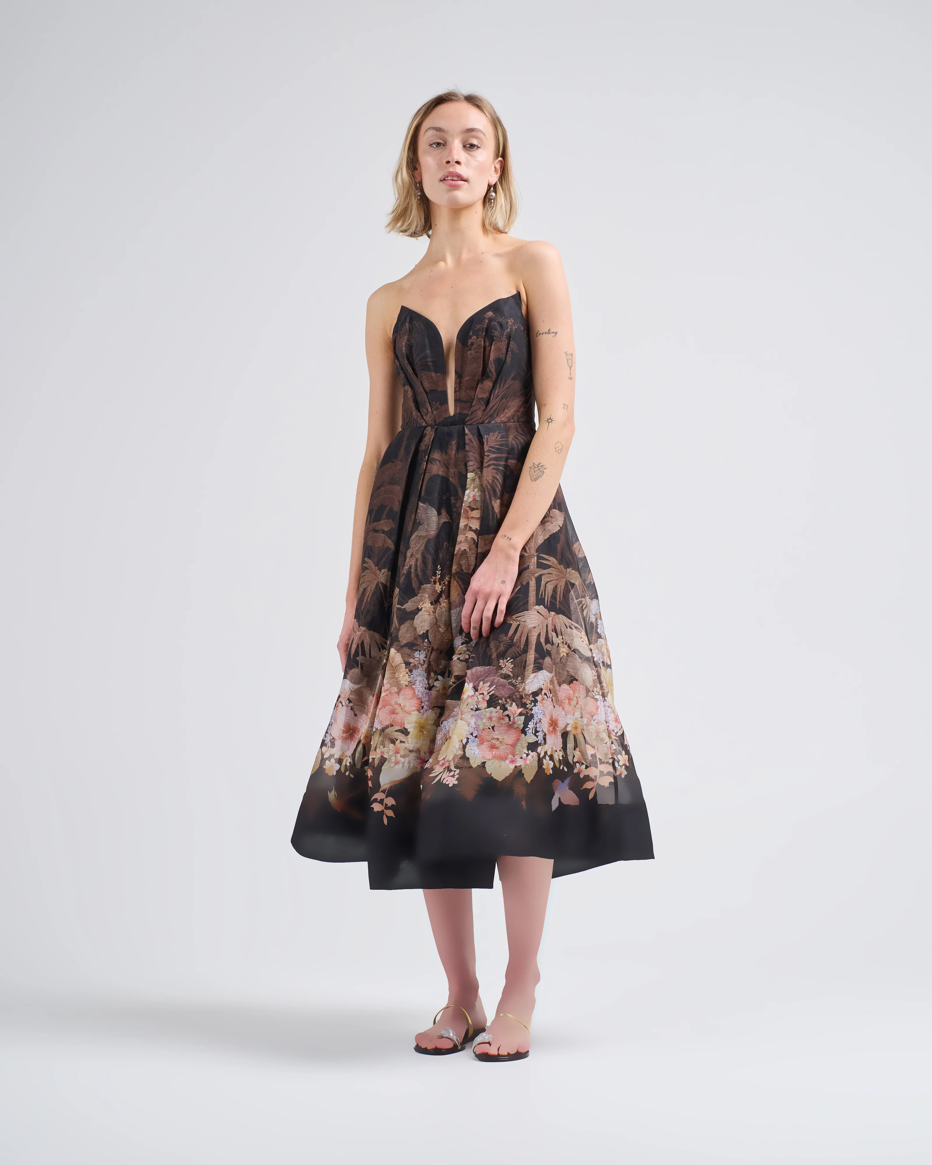 illuminate draped midi dress - Image 4