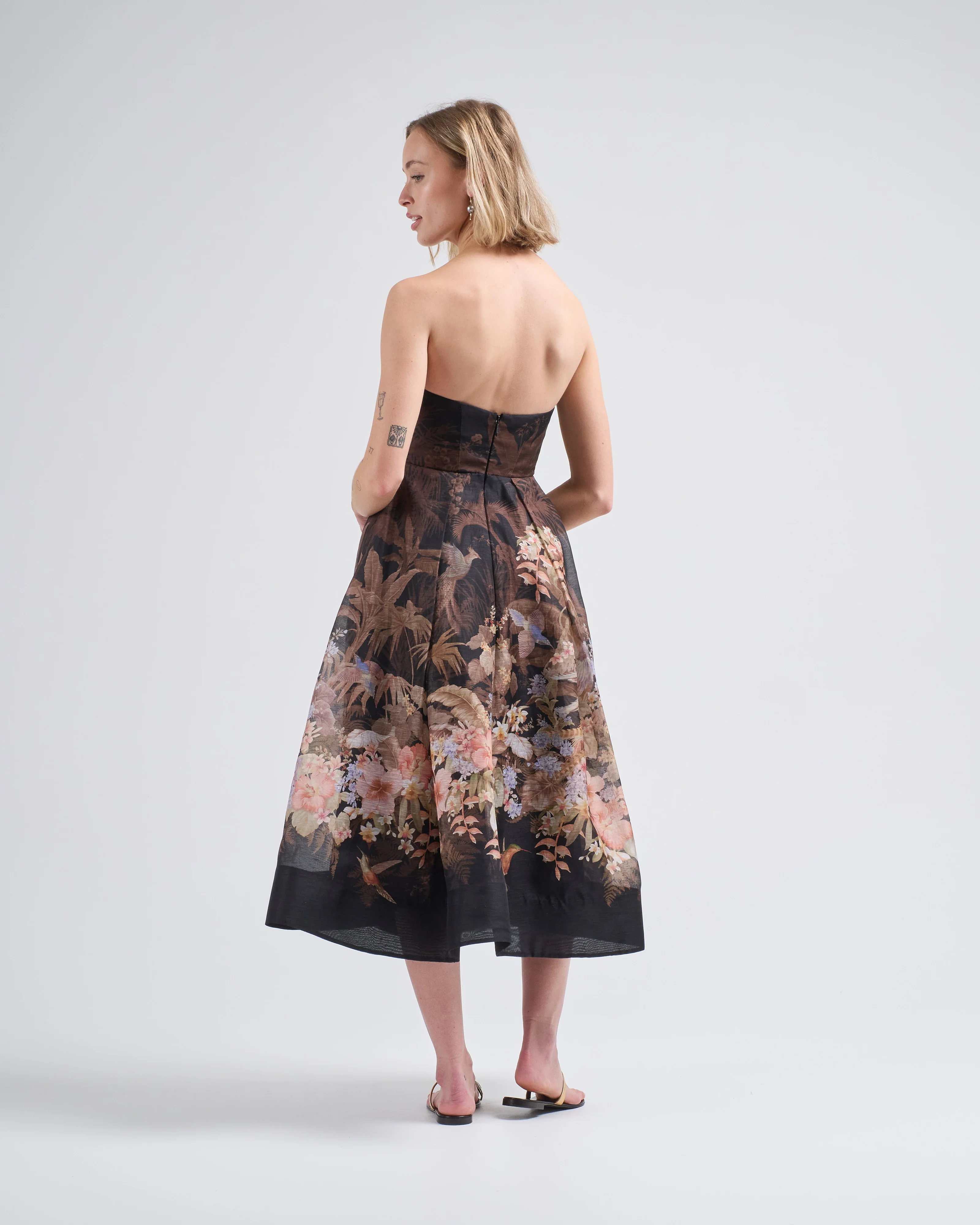 illuminate draped midi dress - Image 5