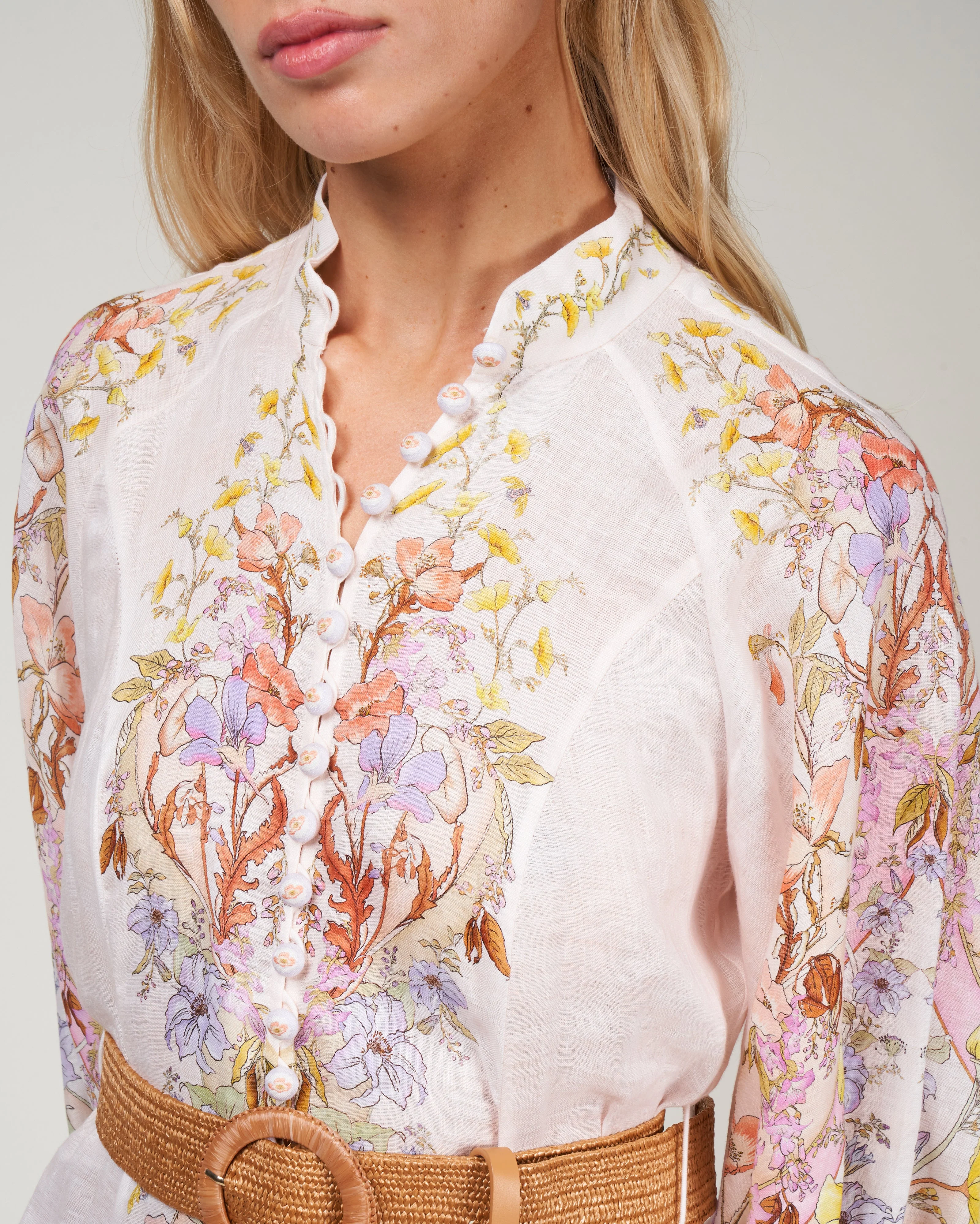 jeannie billow long dress - floral swirl - Image 4