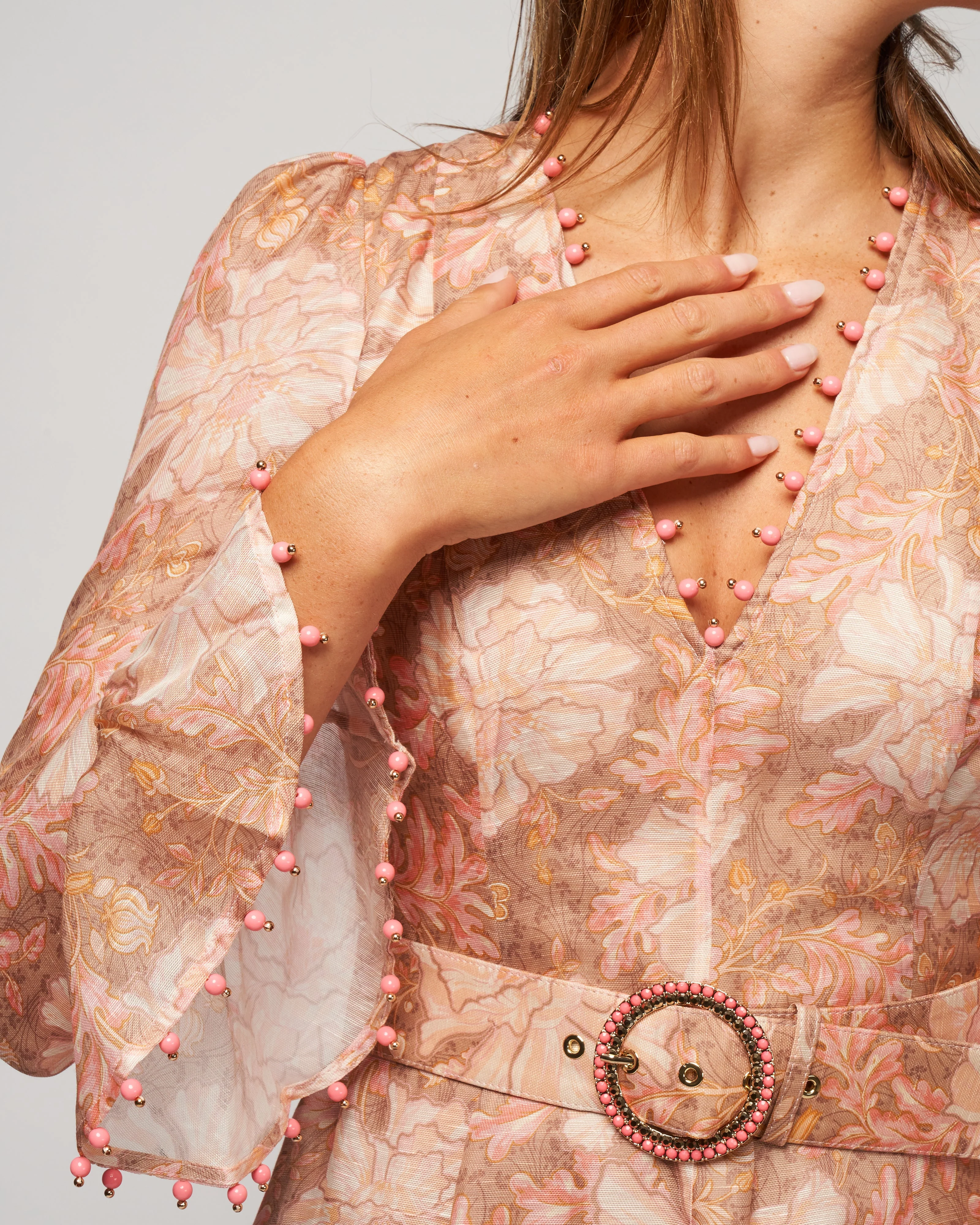 kaleidoscope midi dress - pink floral - Image 4