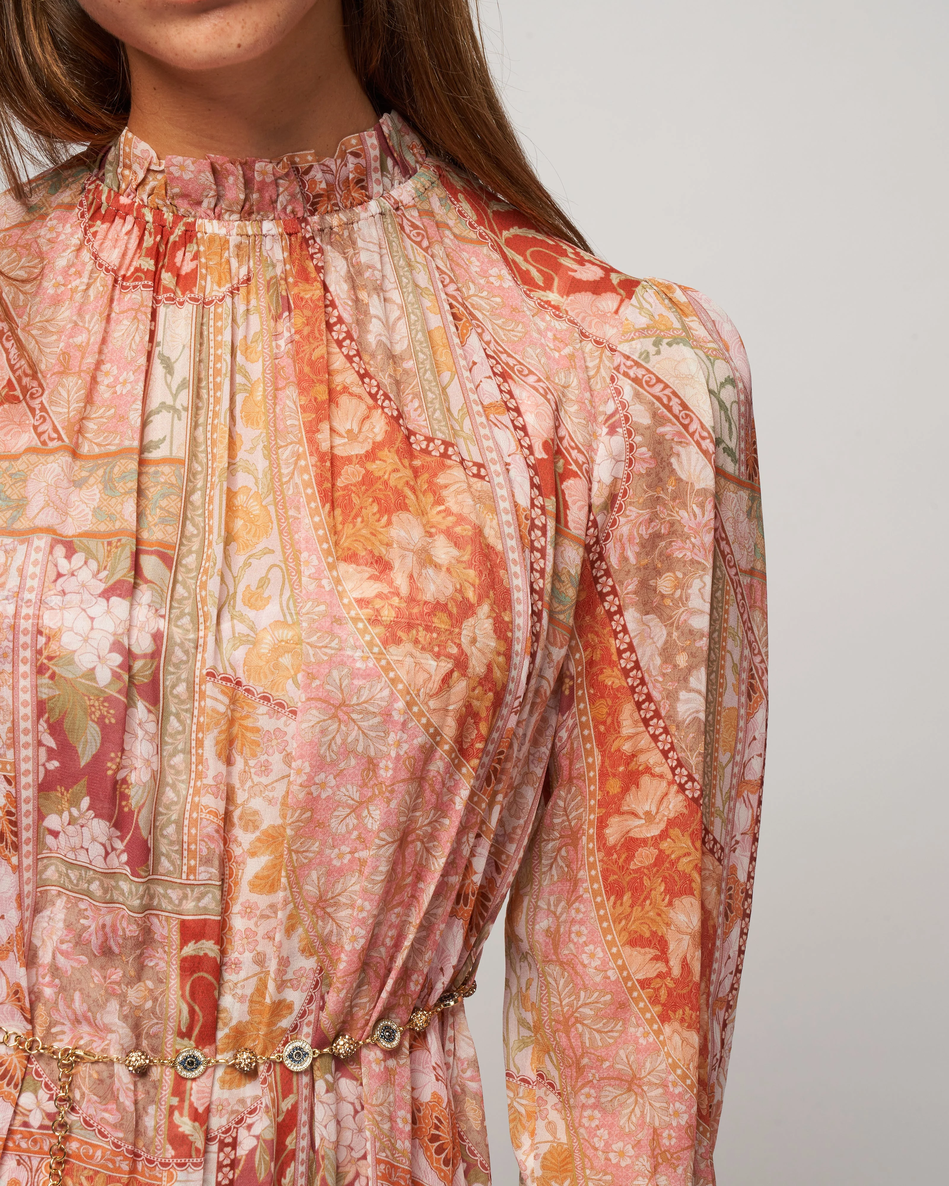 kaleidoscope tubular midi - red swirl floral - Image 4