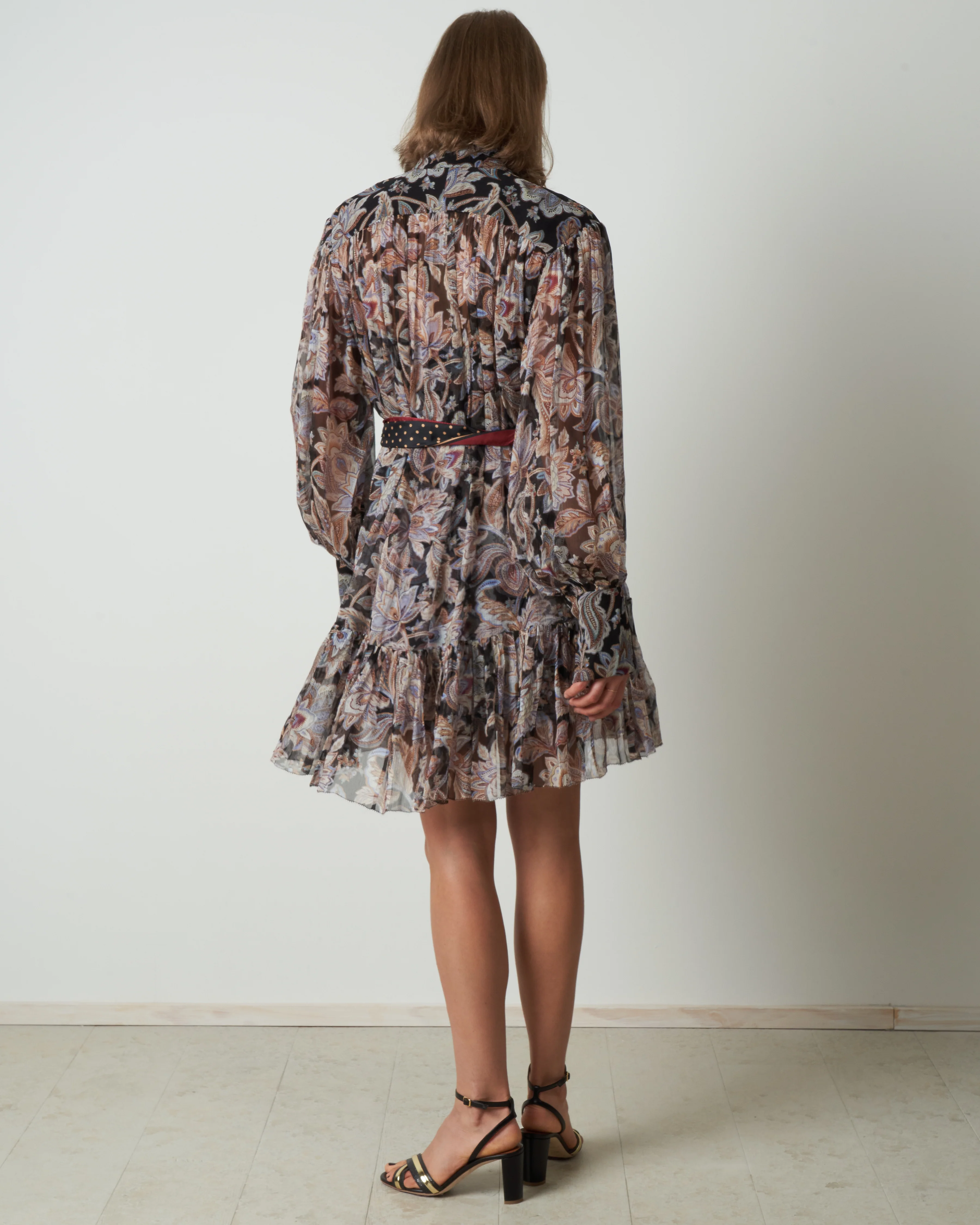 ladybeetle lantern mini dress - black jacobean - Image 2