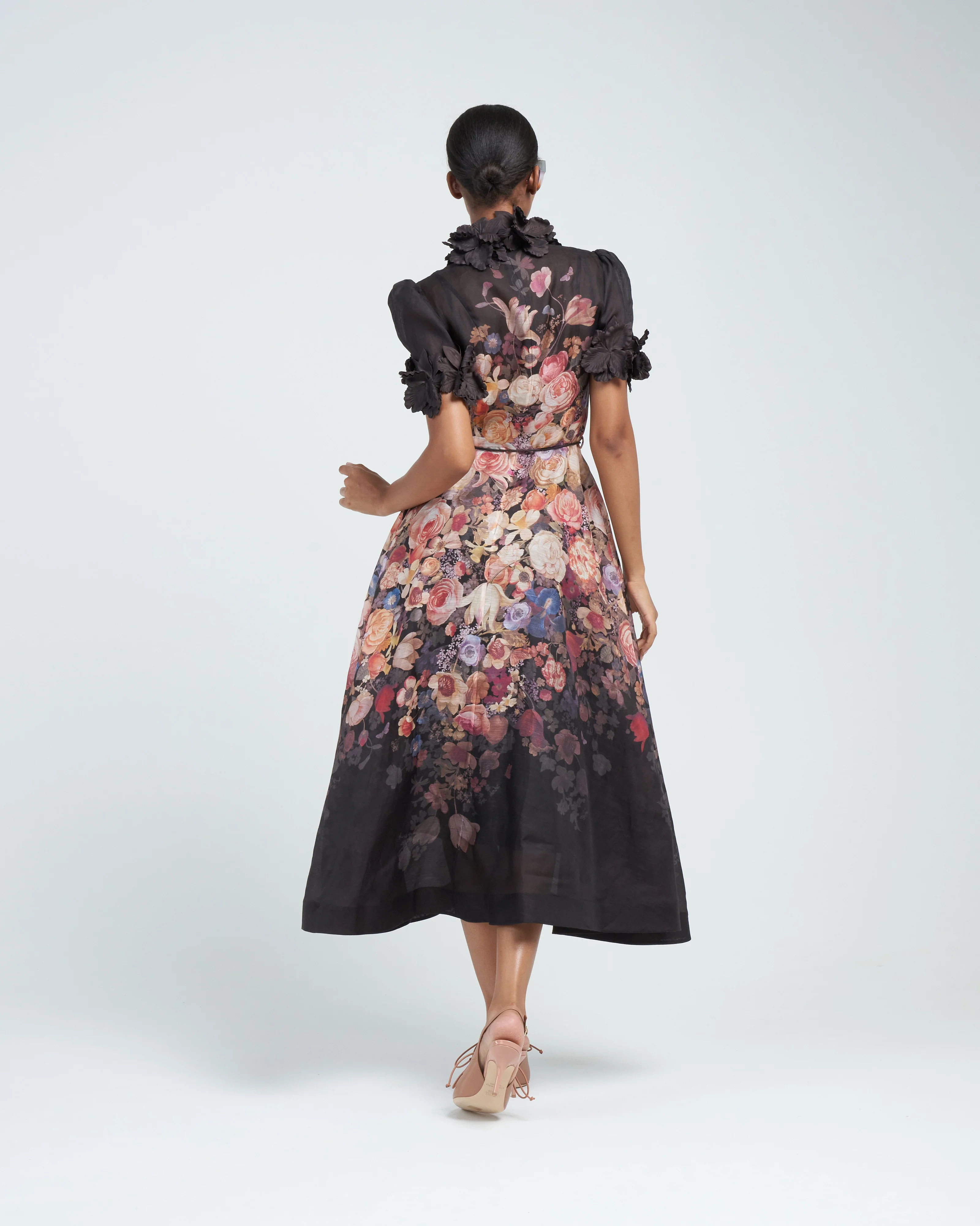 luminosity liftoff flower midi - morisot black print - Image 4