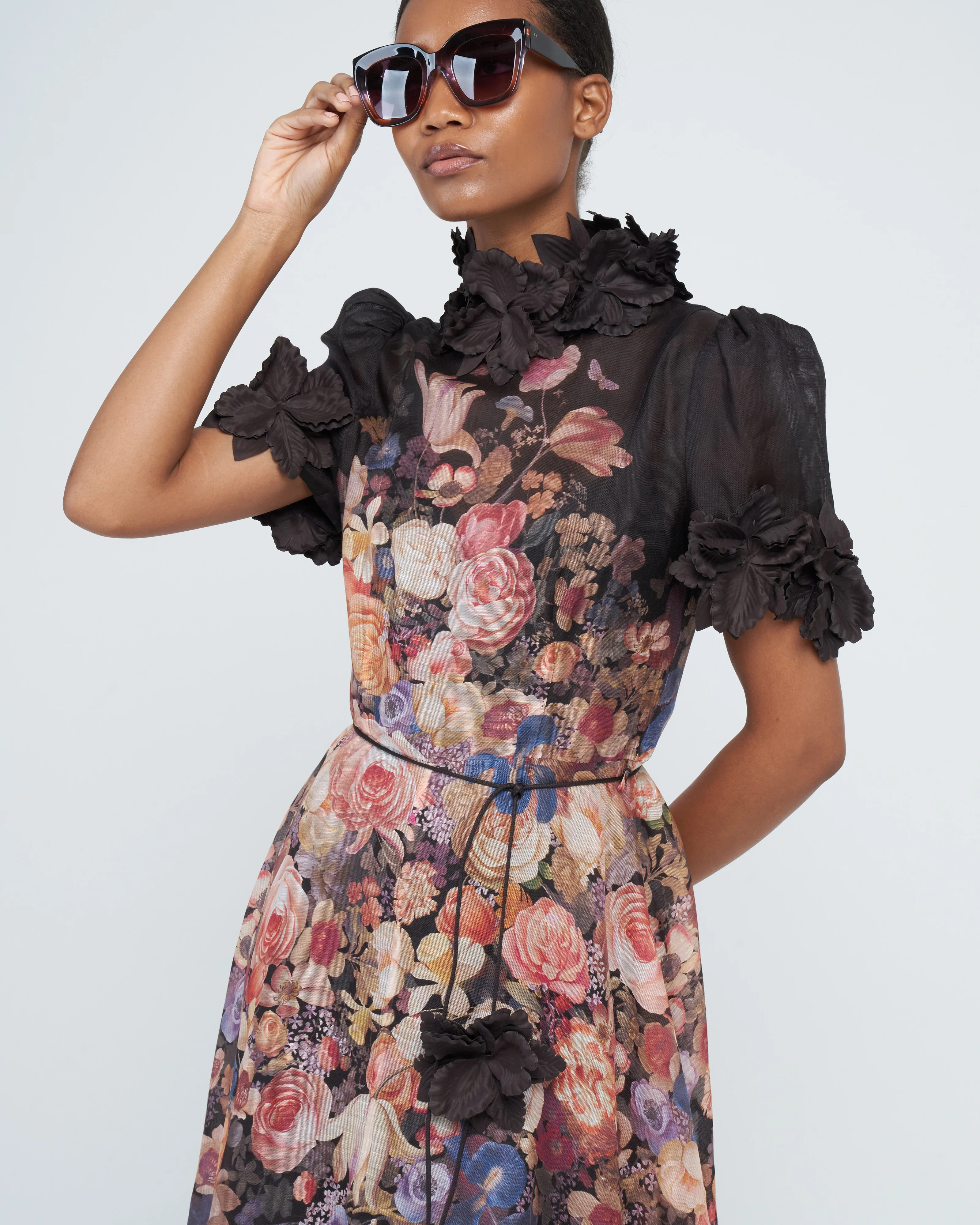 luminosity liftoff flower midi - morisot black print - Image 5