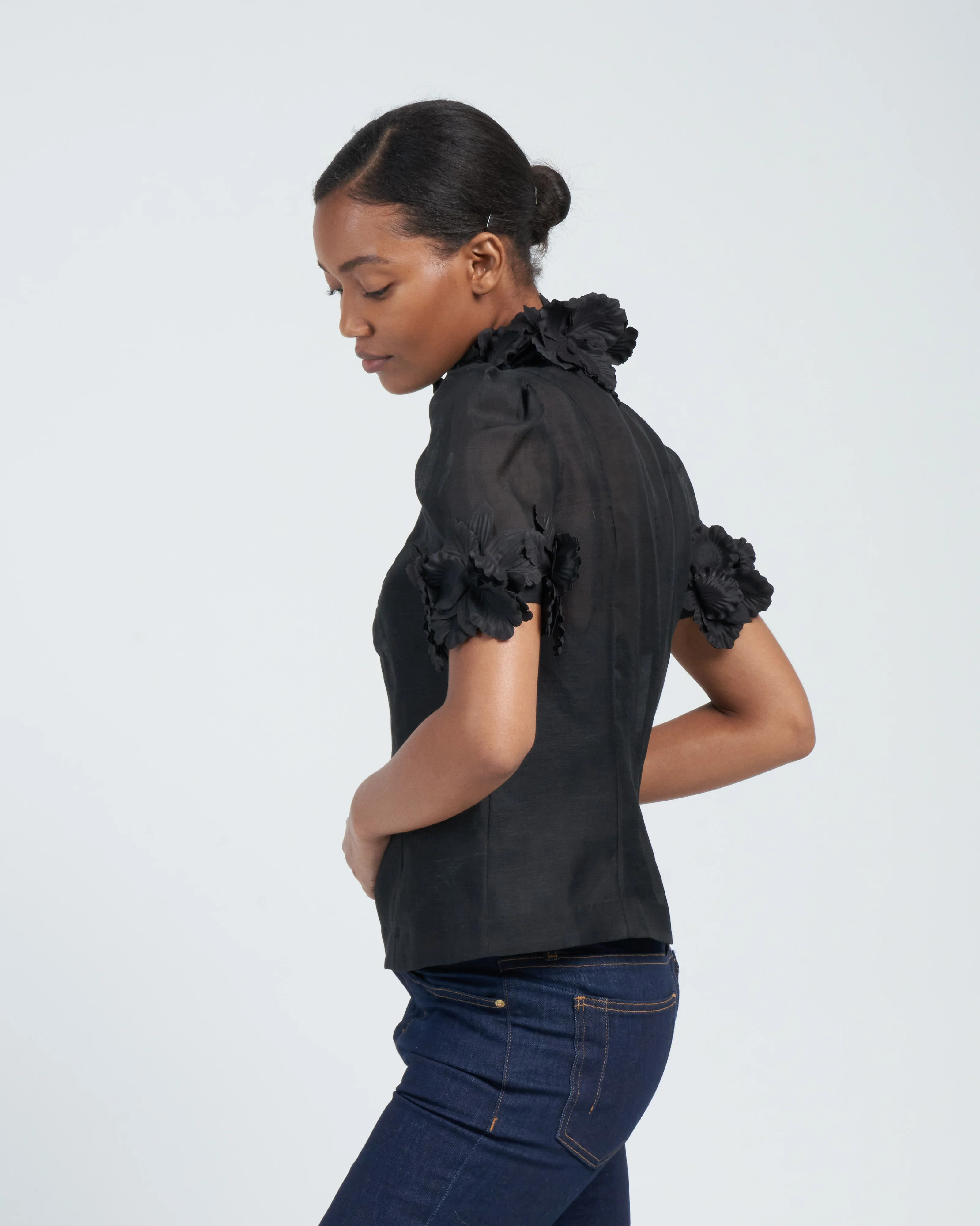 luminosity liftoff flower top - black - Image 3