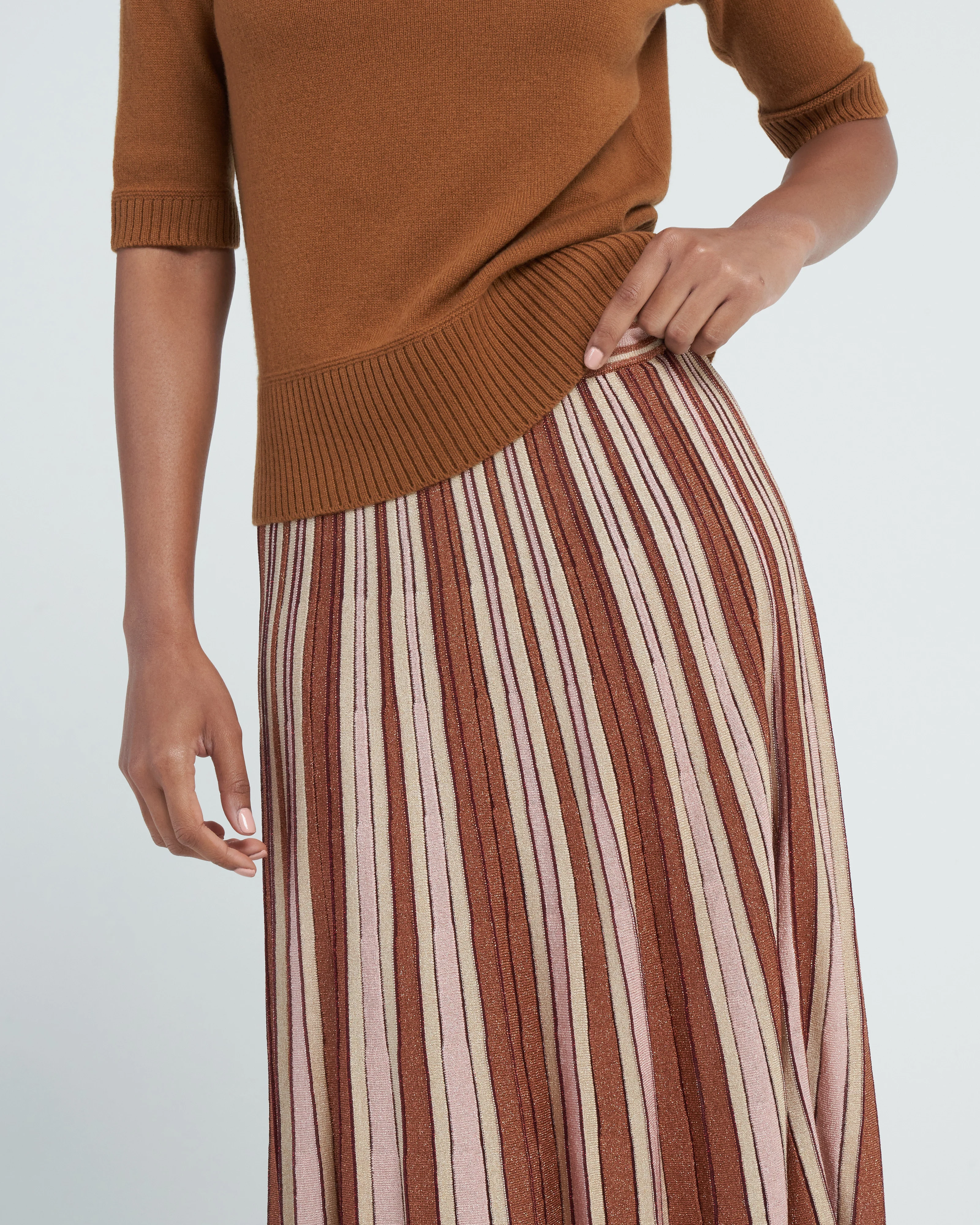 luminosity lurex stripe skirt - multi - Image 5