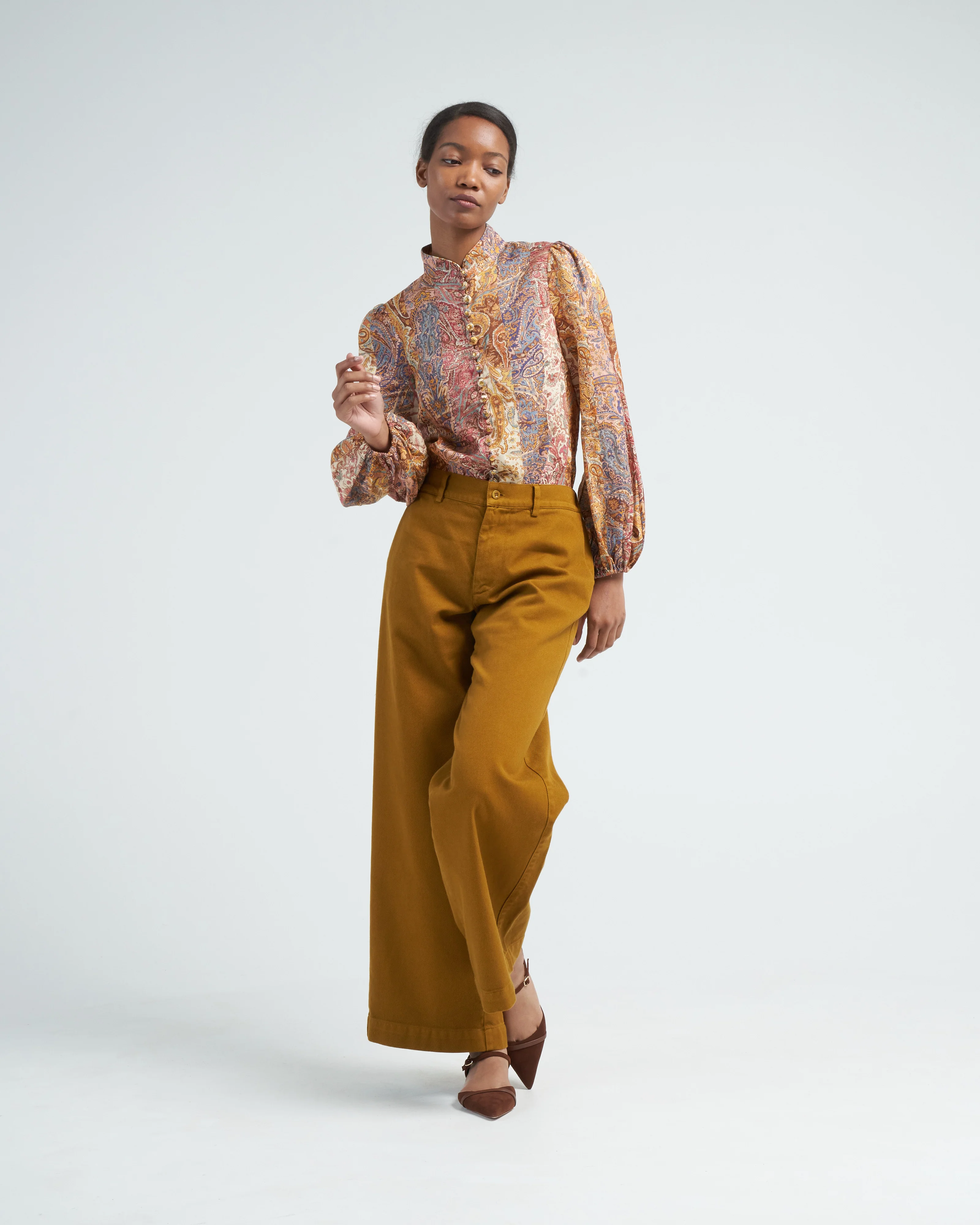 luminosity paisley blouse - multi paisley stripe - Image 2