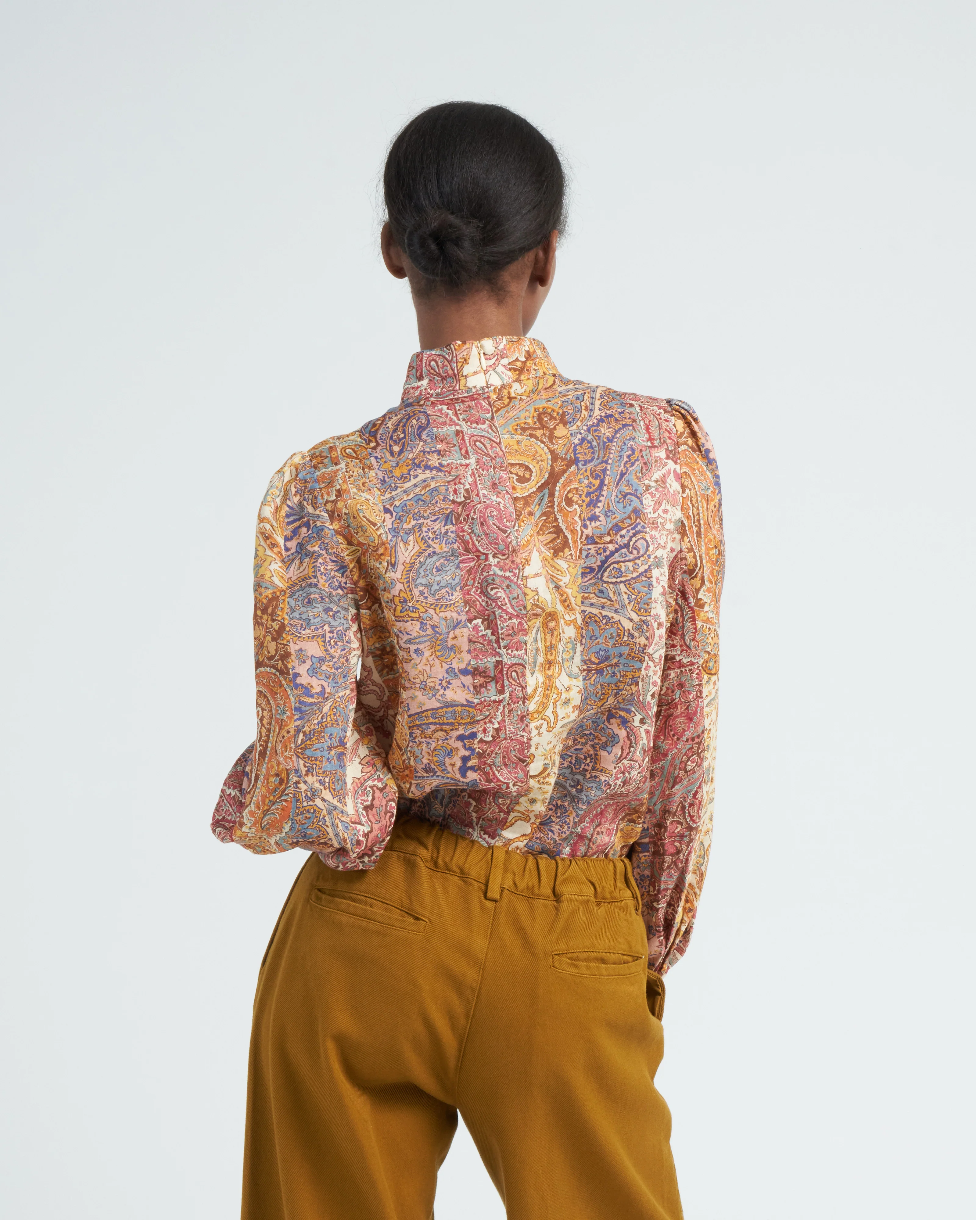luminosity paisley blouse - multi paisley stripe - Image 4