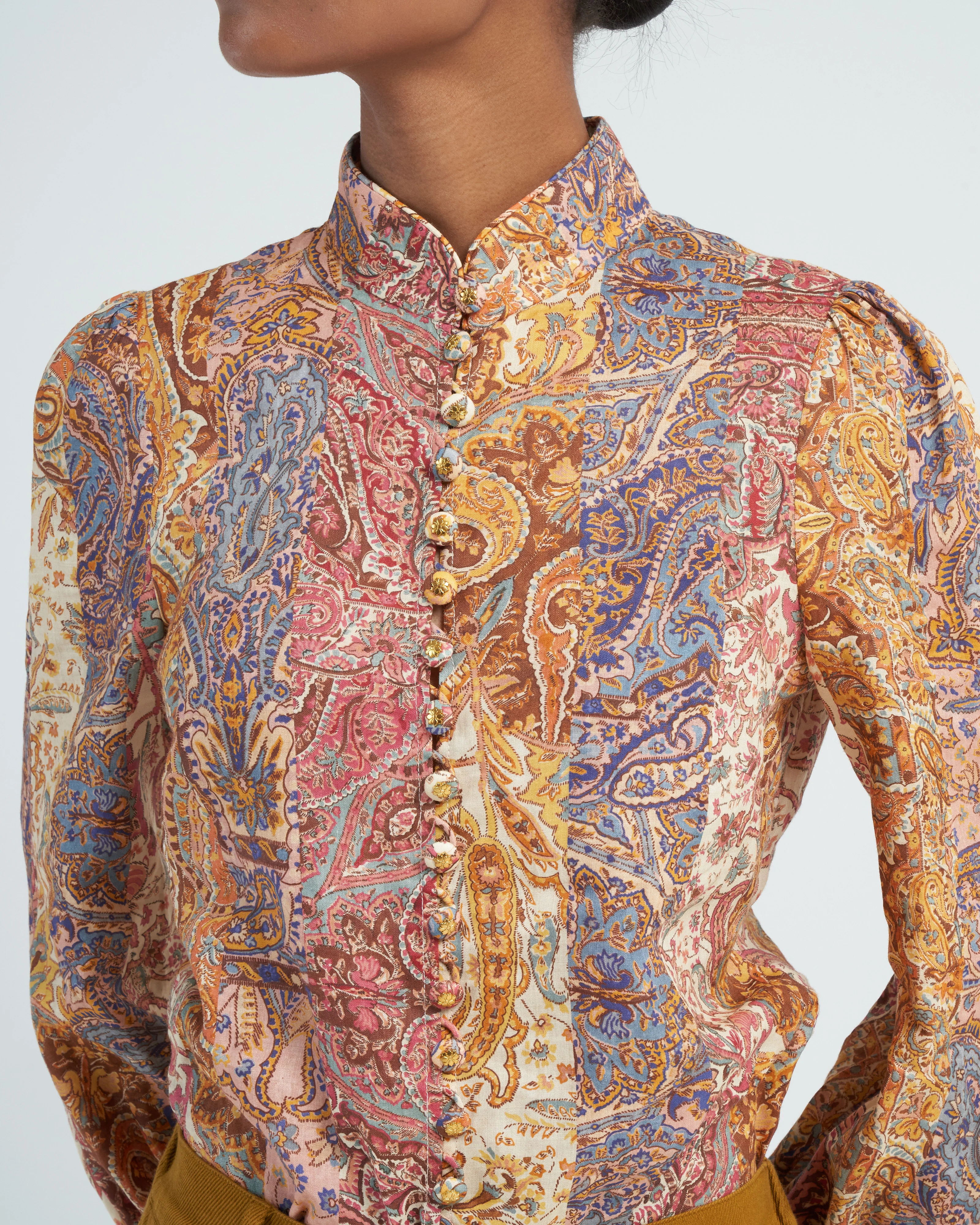 luminosity paisley blouse - multi paisley stripe - Image 5