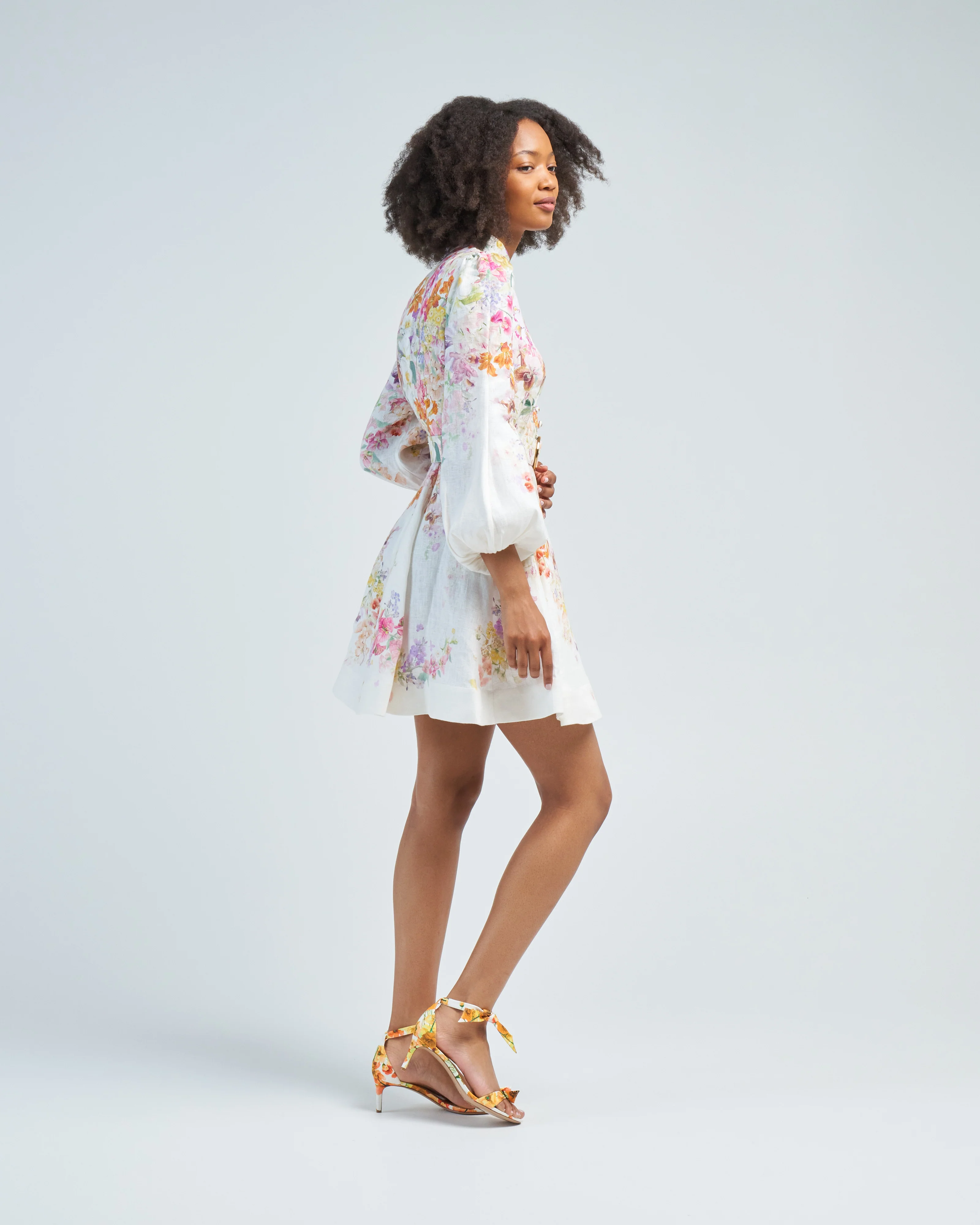 natura buttoned mini dress - Image 3