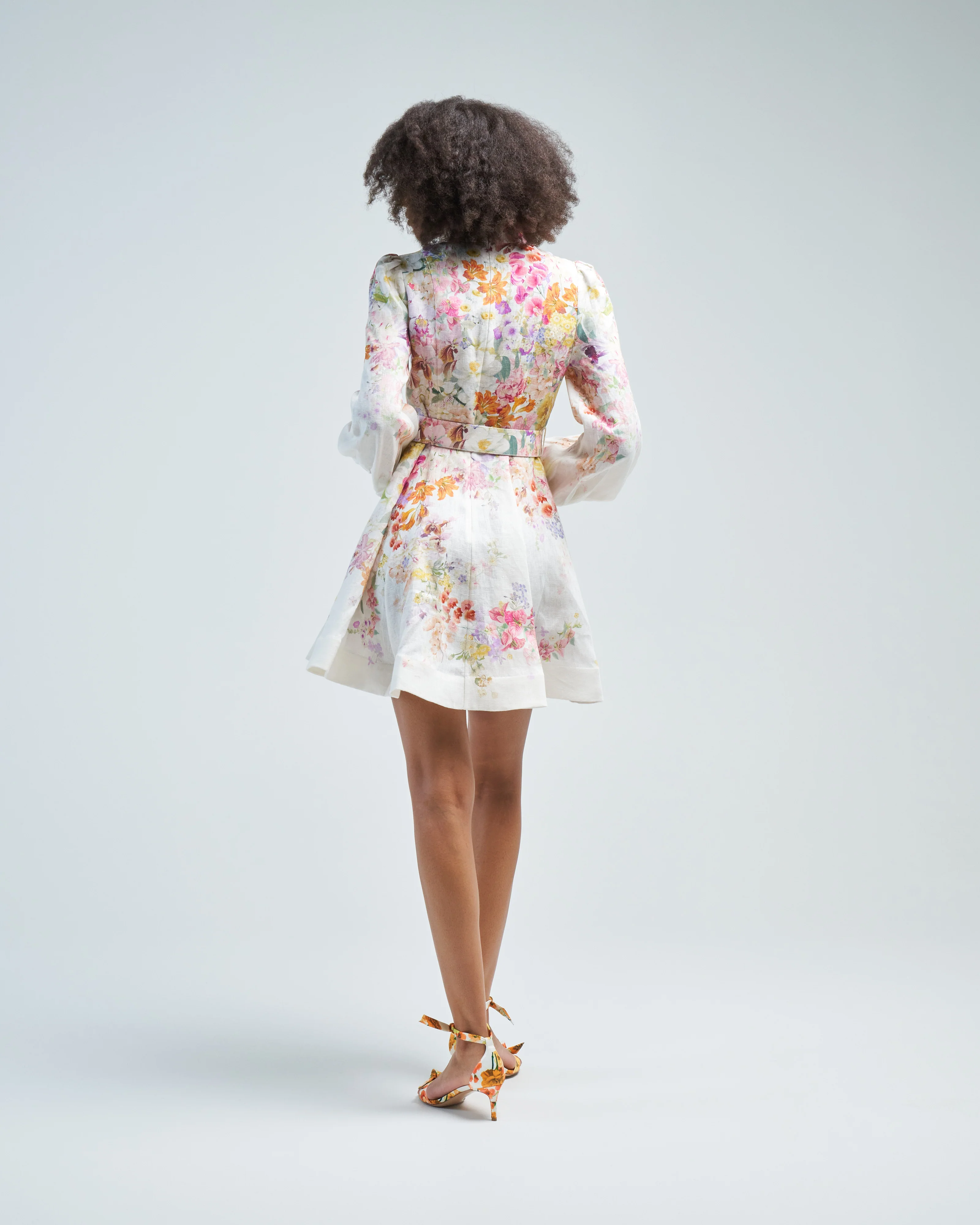 natura buttoned mini dress - Image 4