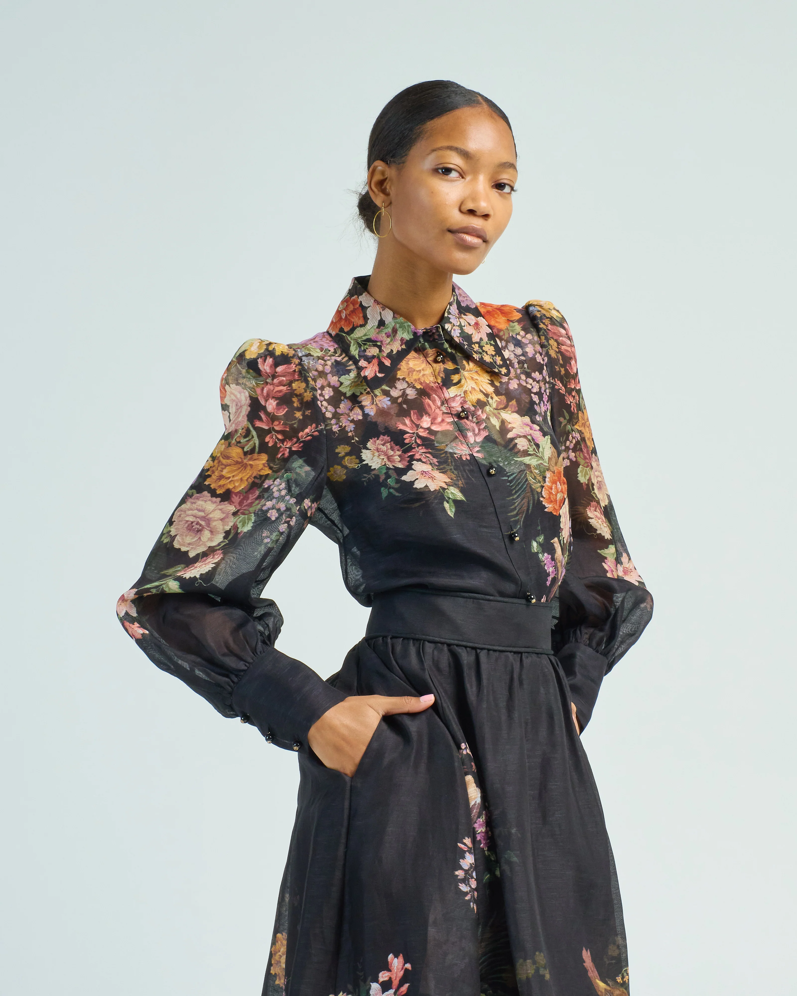 pavilion tie neck blouse - Image 4