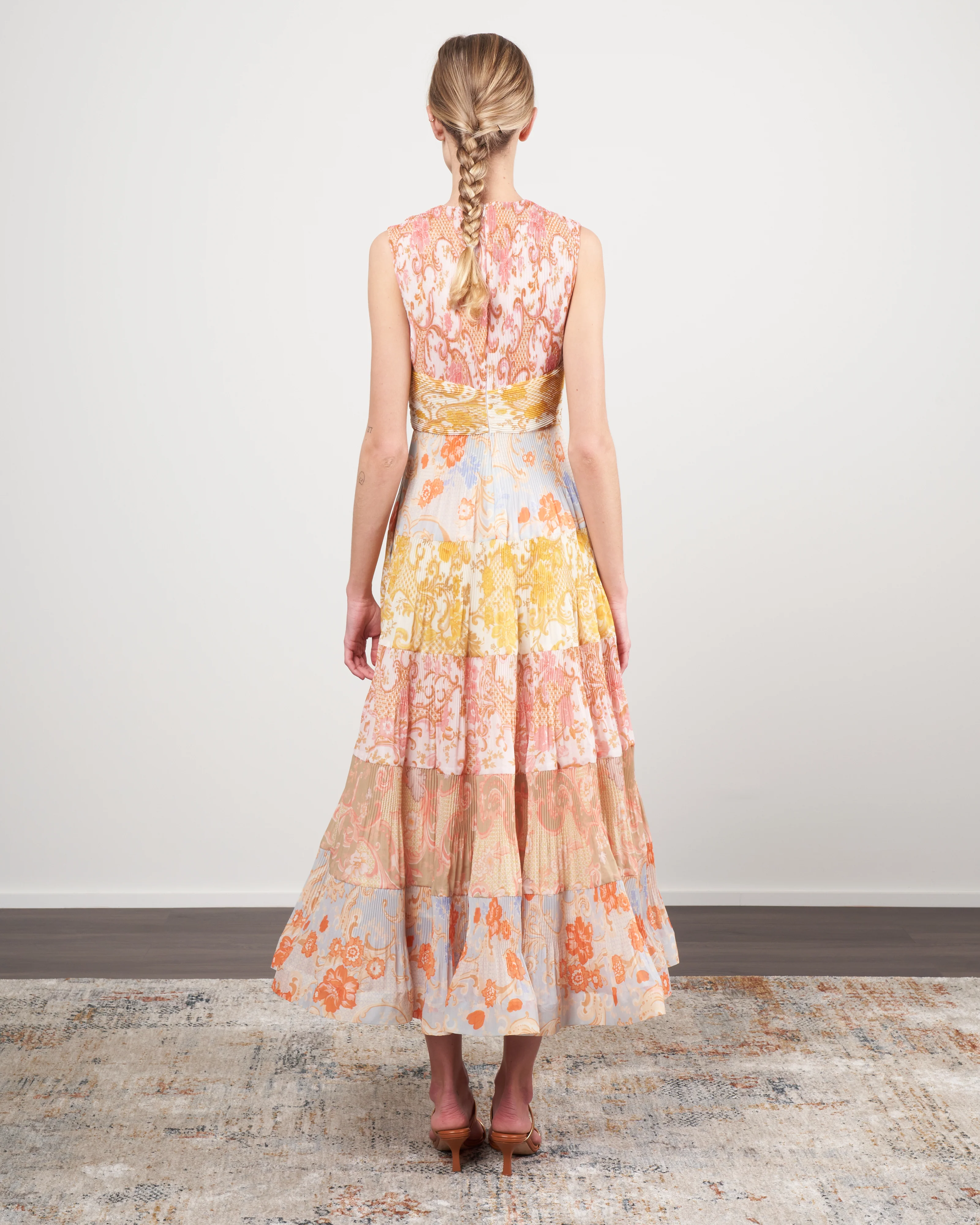postcard pleated midi dress - Image 3