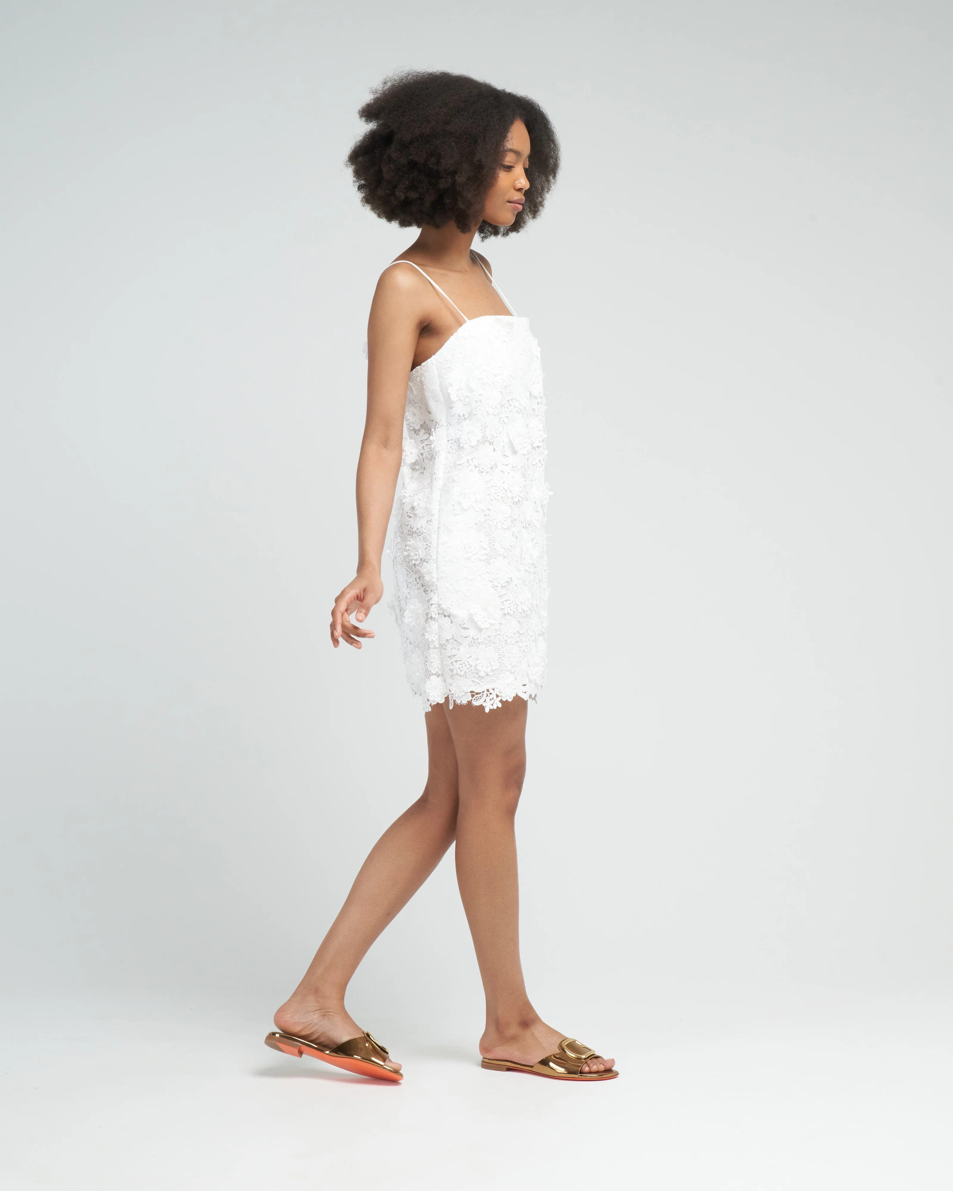 raie lace flower mini dress - ivory - Image 3