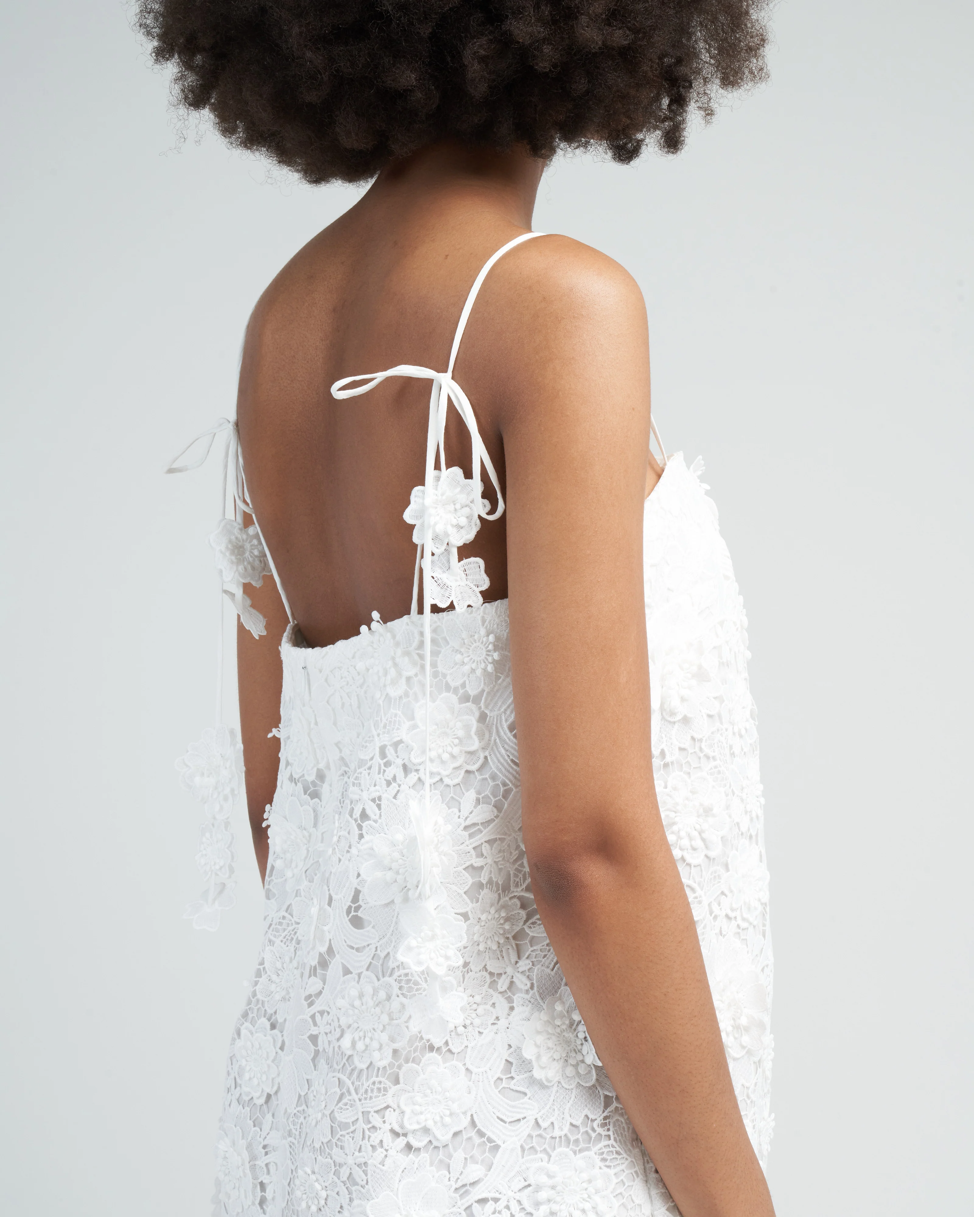 raie lace flower mini dress - ivory - Image 5