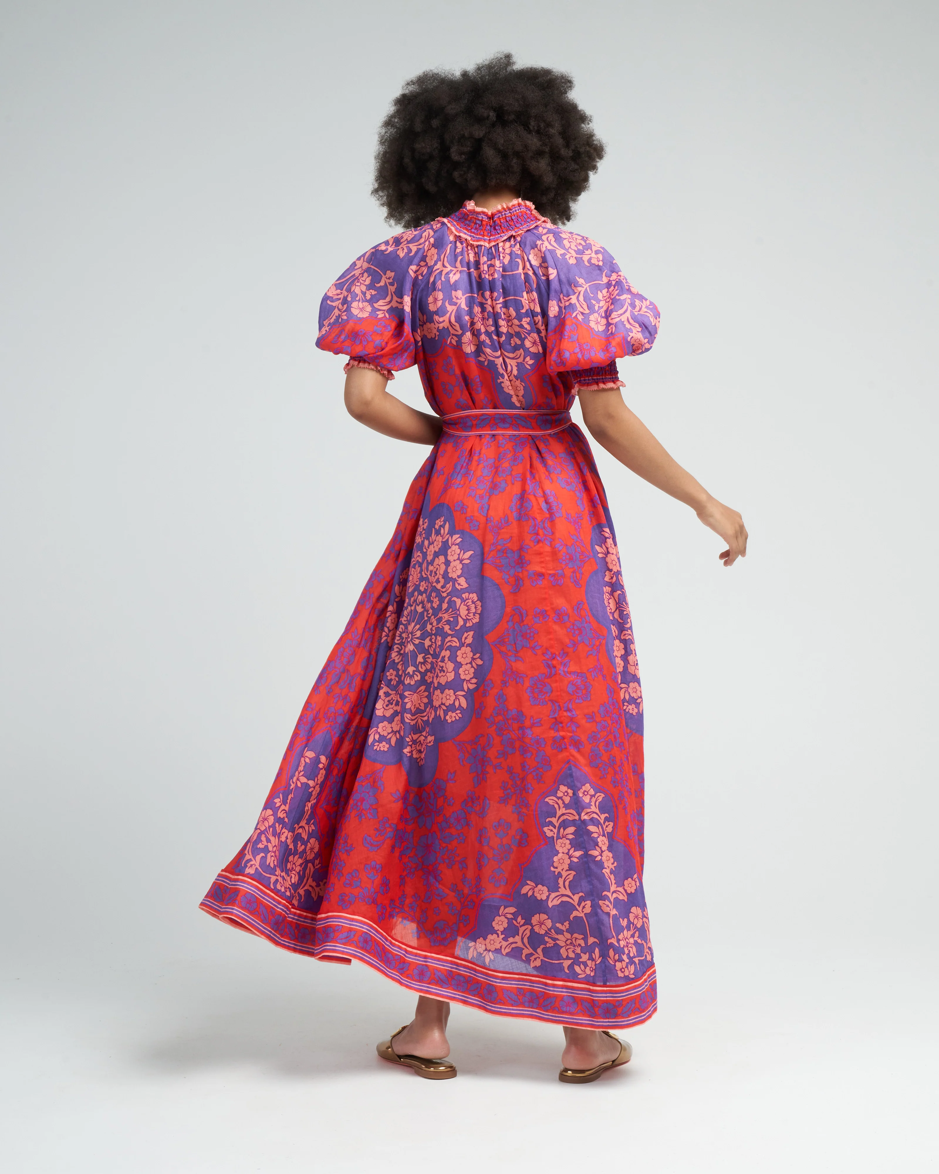 raie swing maxi dress - purple/red floral - Image 5