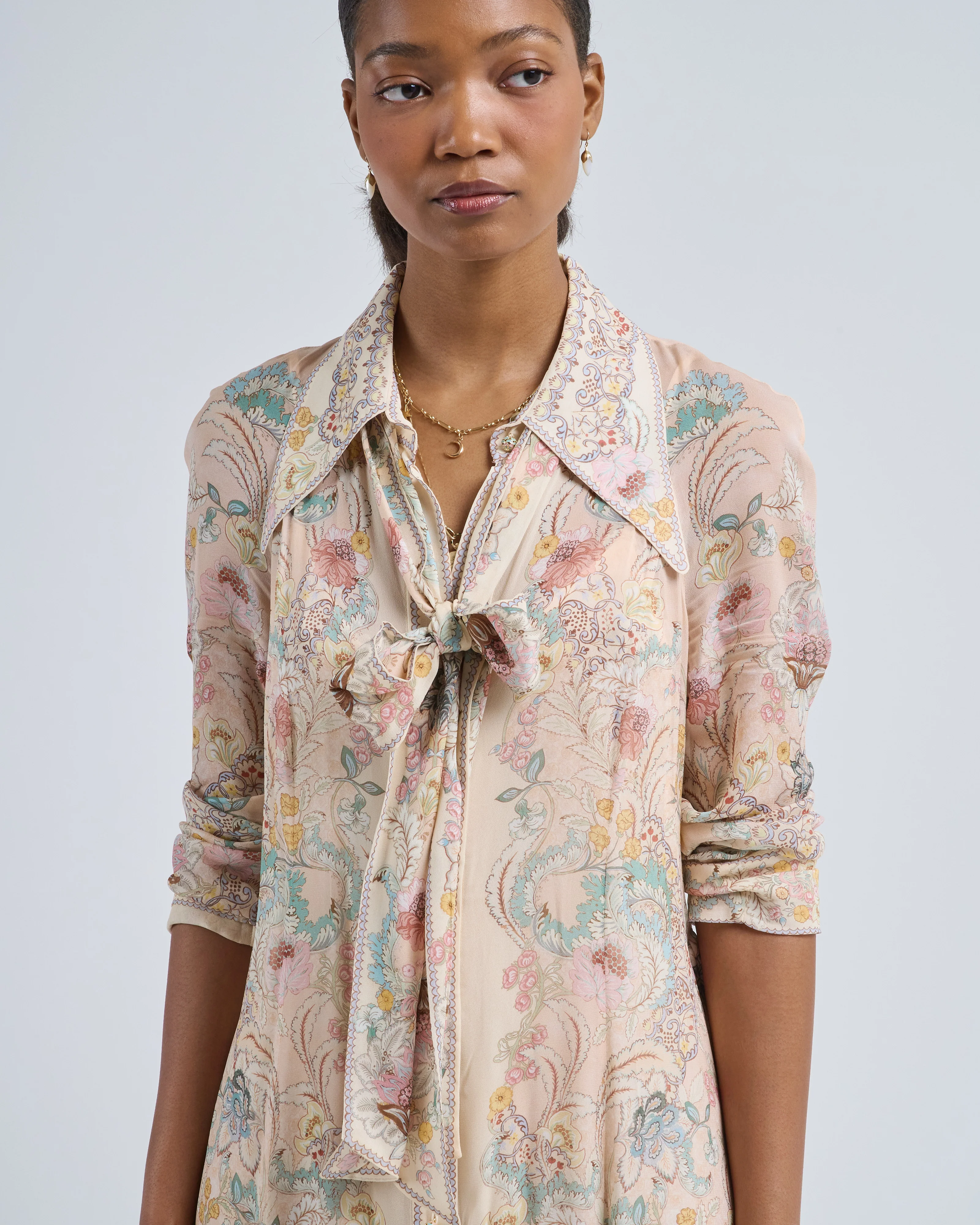 rebellion pussybow shirt dress - Image 5