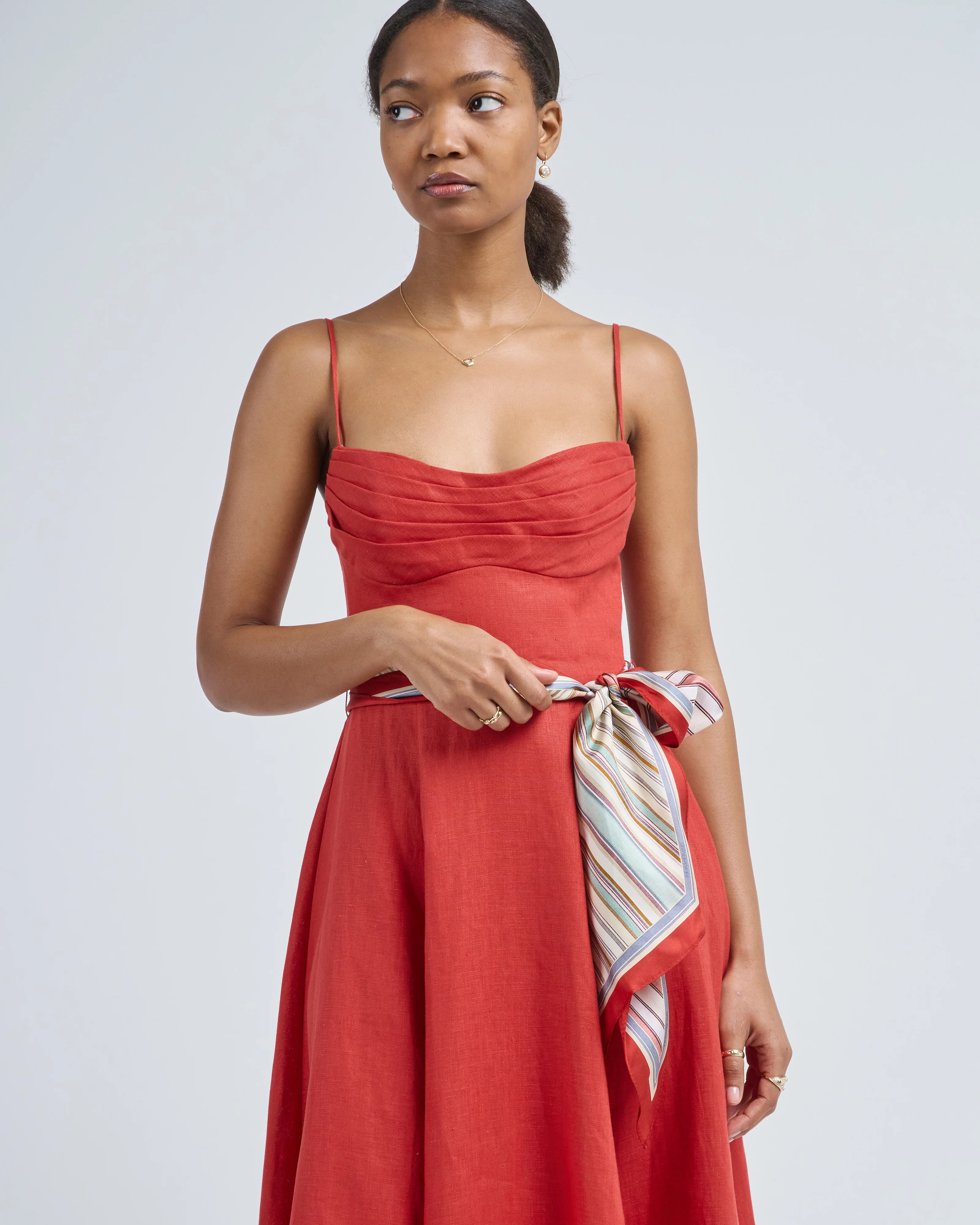 rebellion tuck midi dress - Image 2