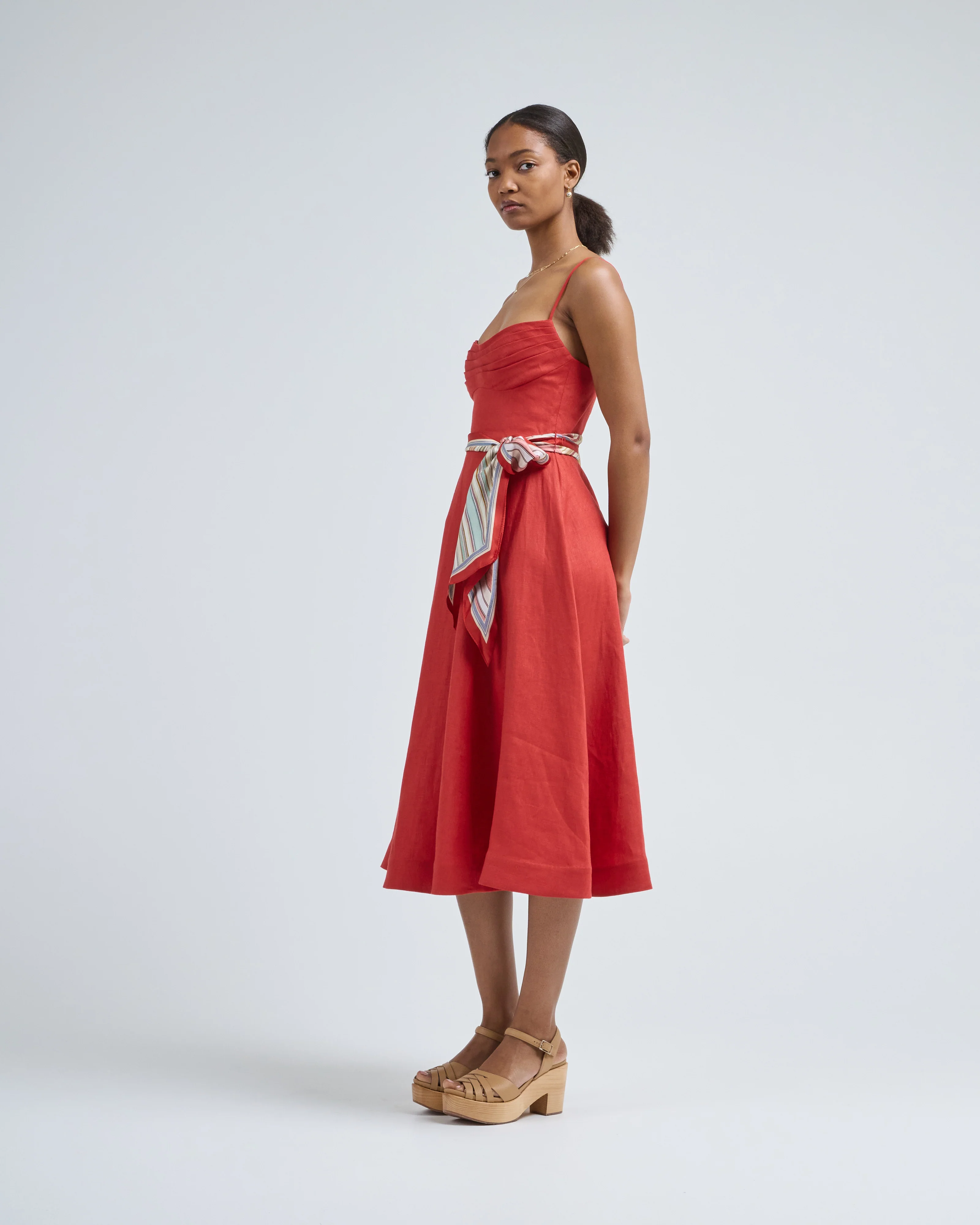 rebellion tuck midi dress - Image 4
