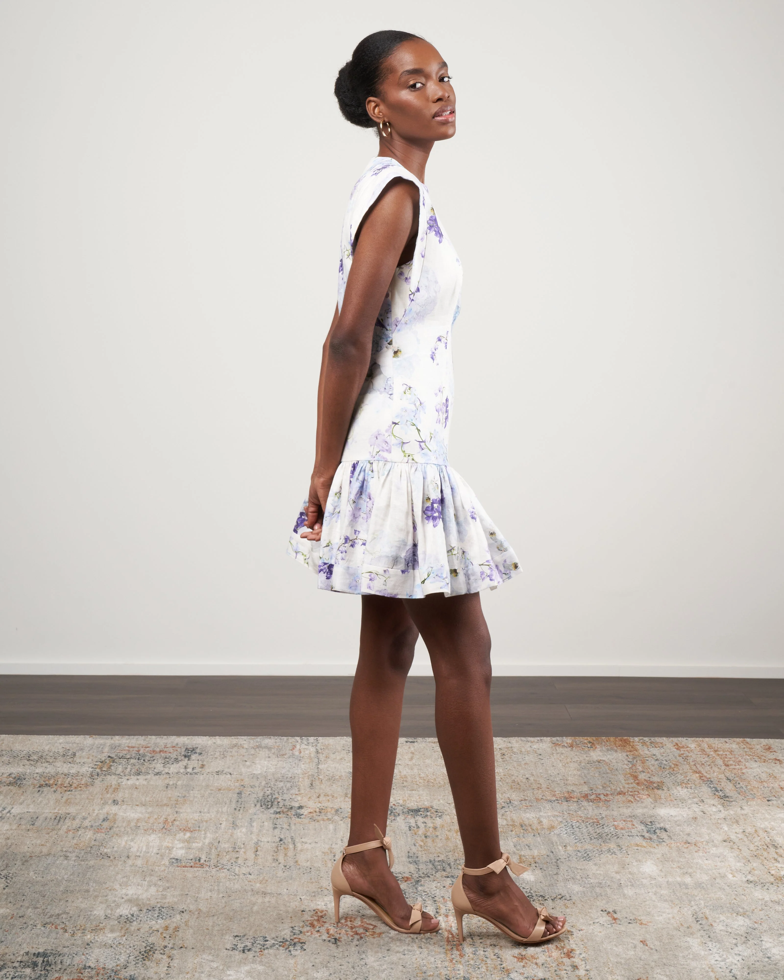 rhythmic flounce short dress - midnight garden - Image 2
