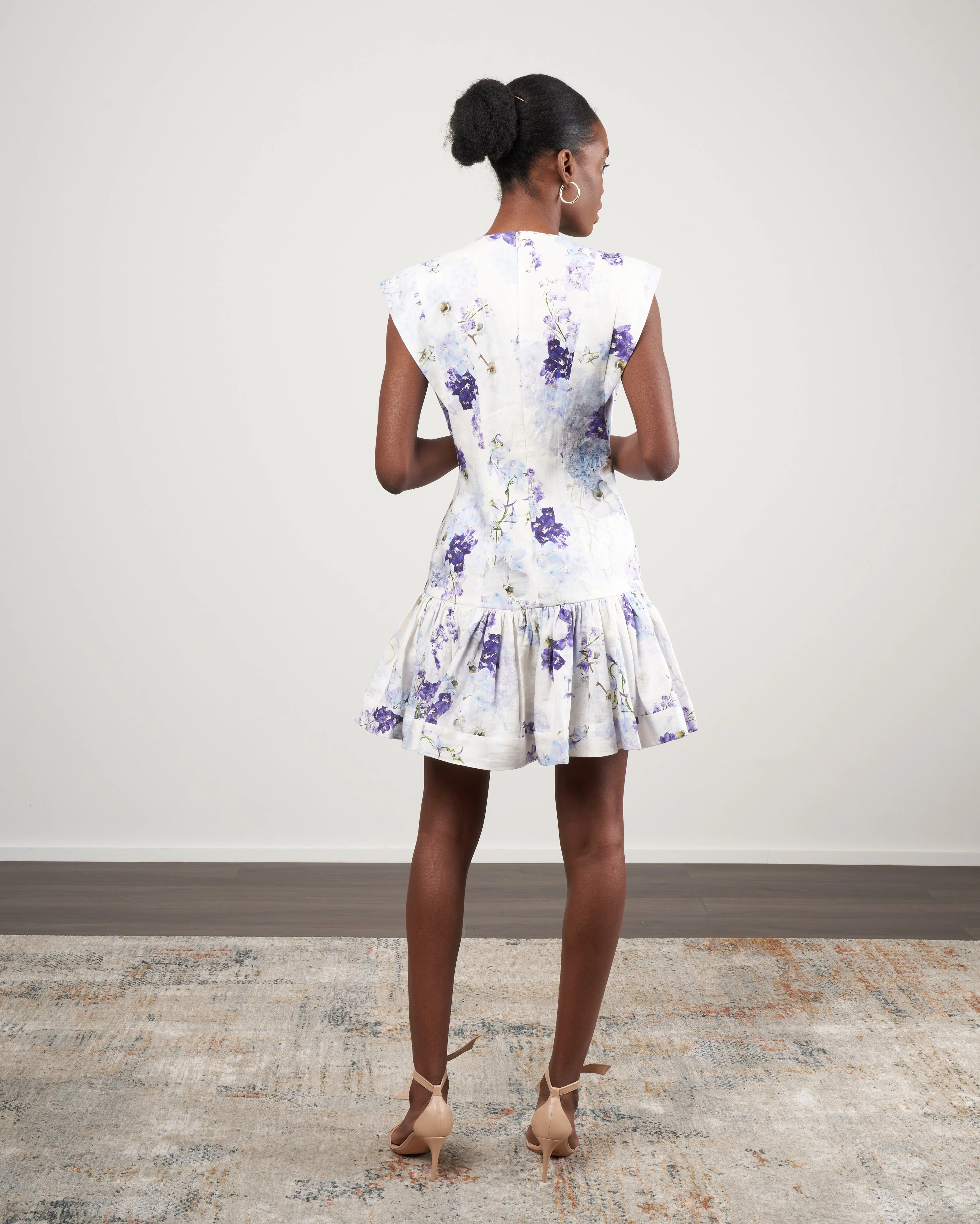 rhythmic flounce short dress - midnight garden - Image 3