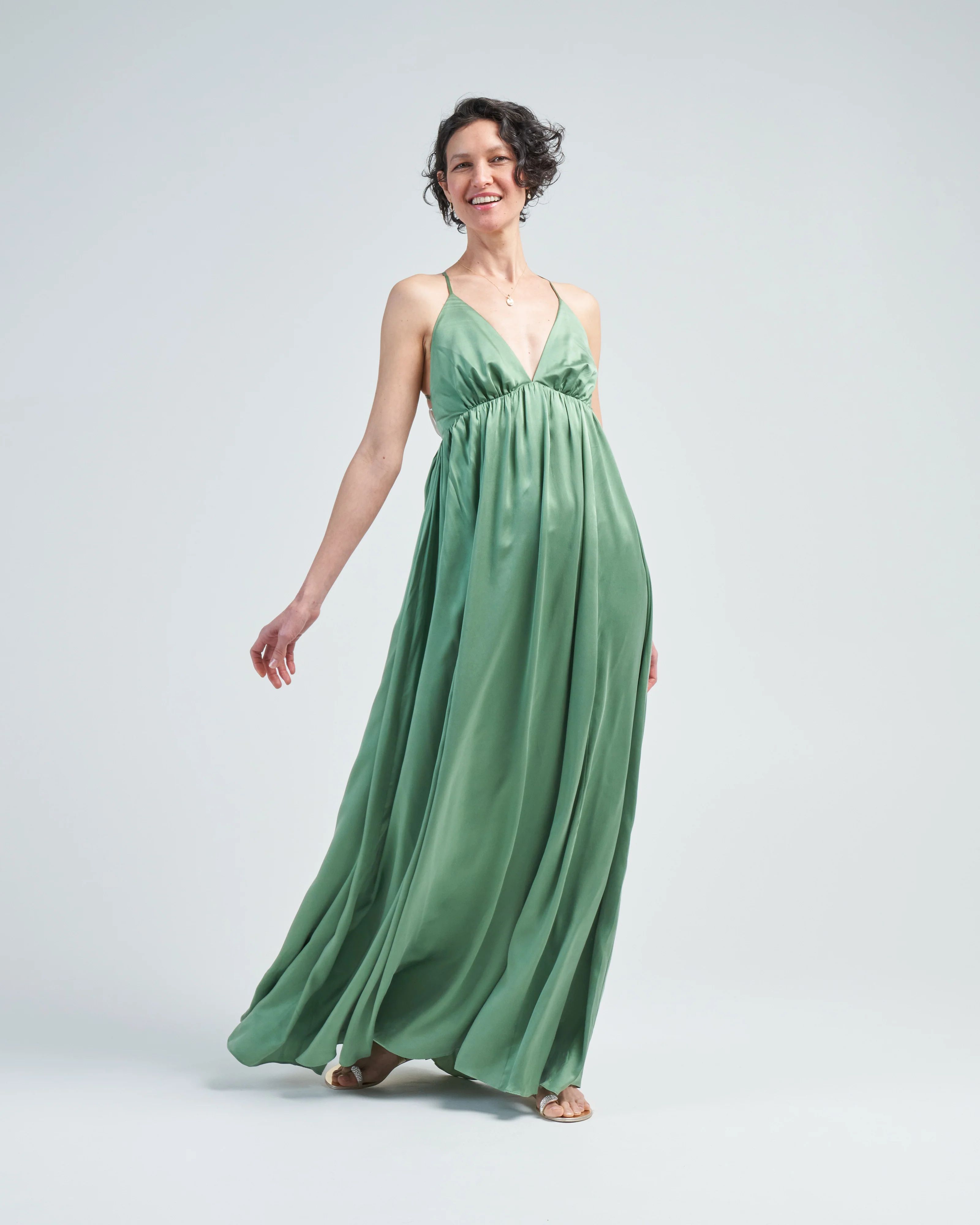 silk slip dress - Image 2