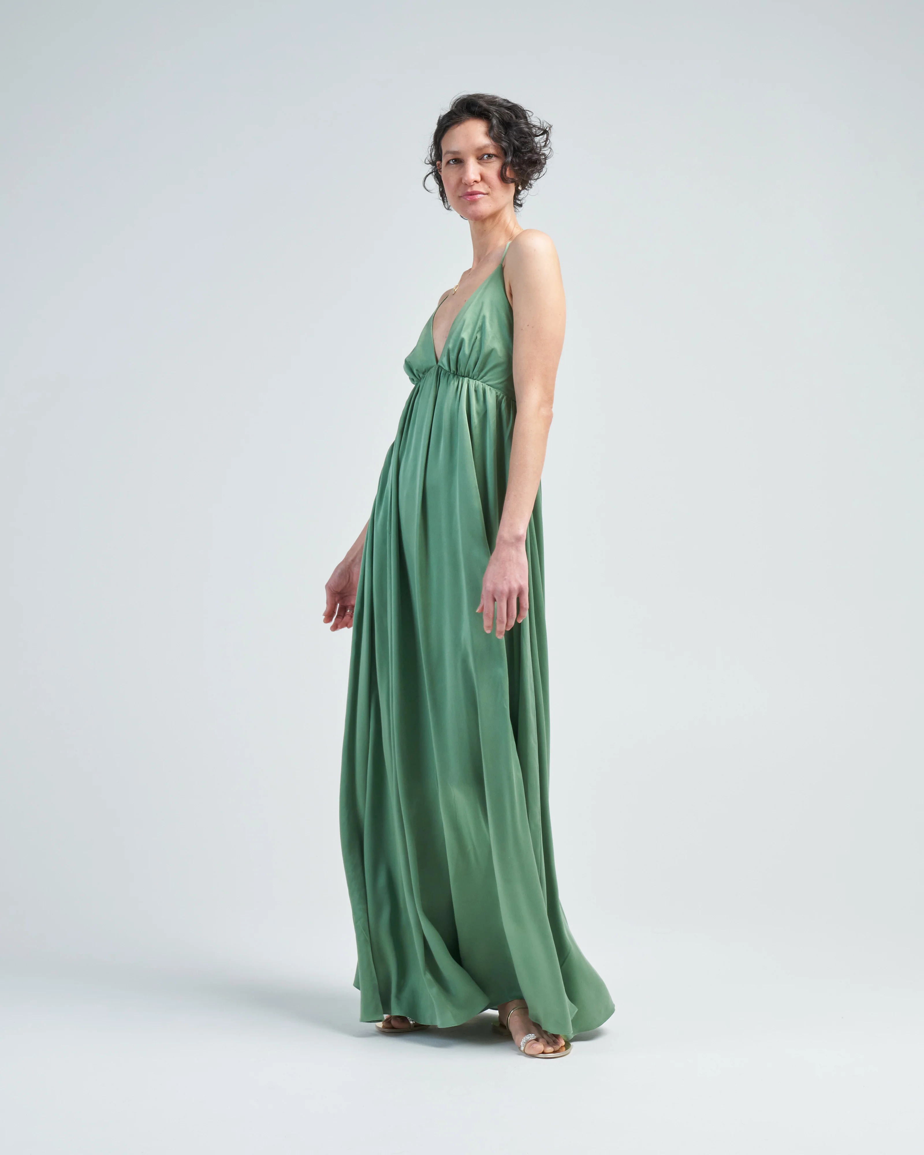 silk slip dress - Image 3