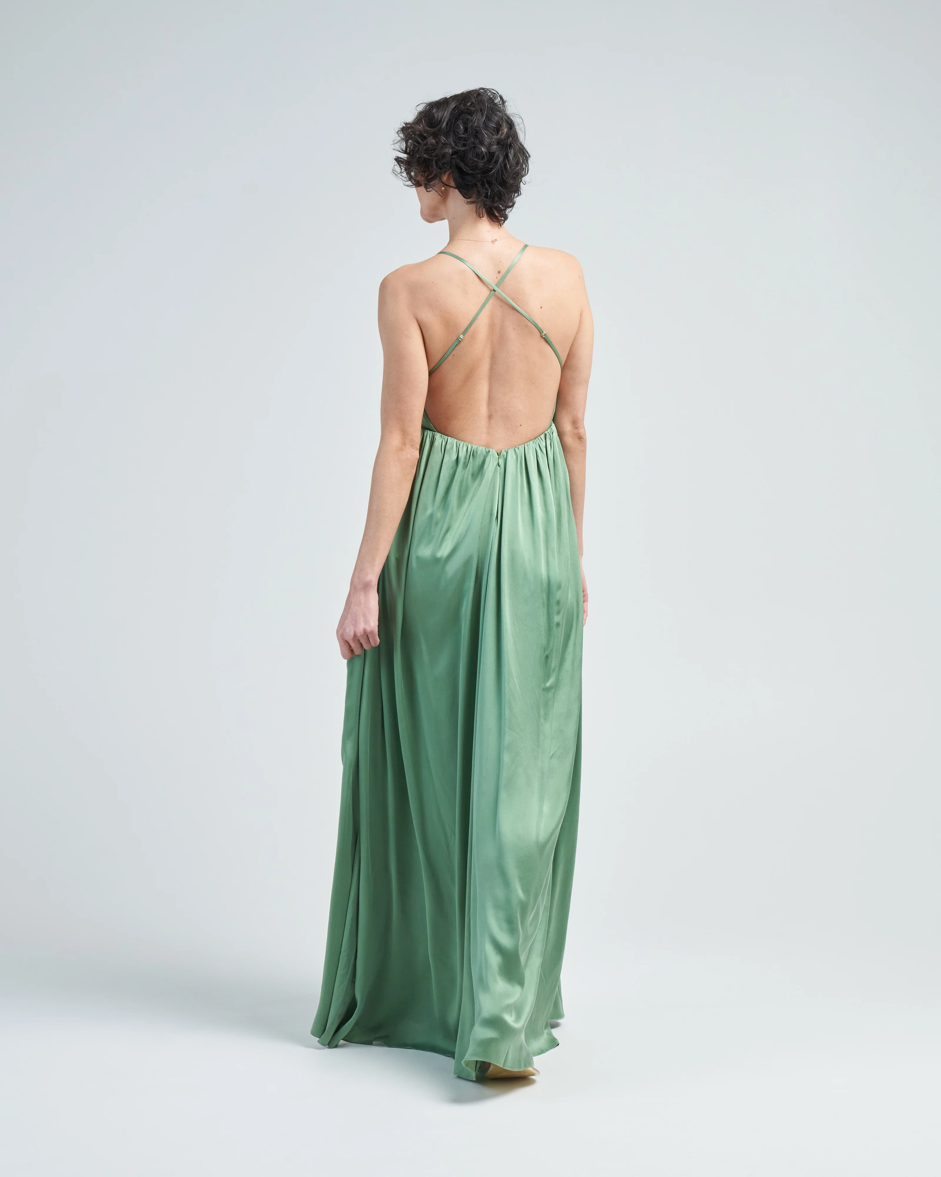 silk slip dress - Image 4