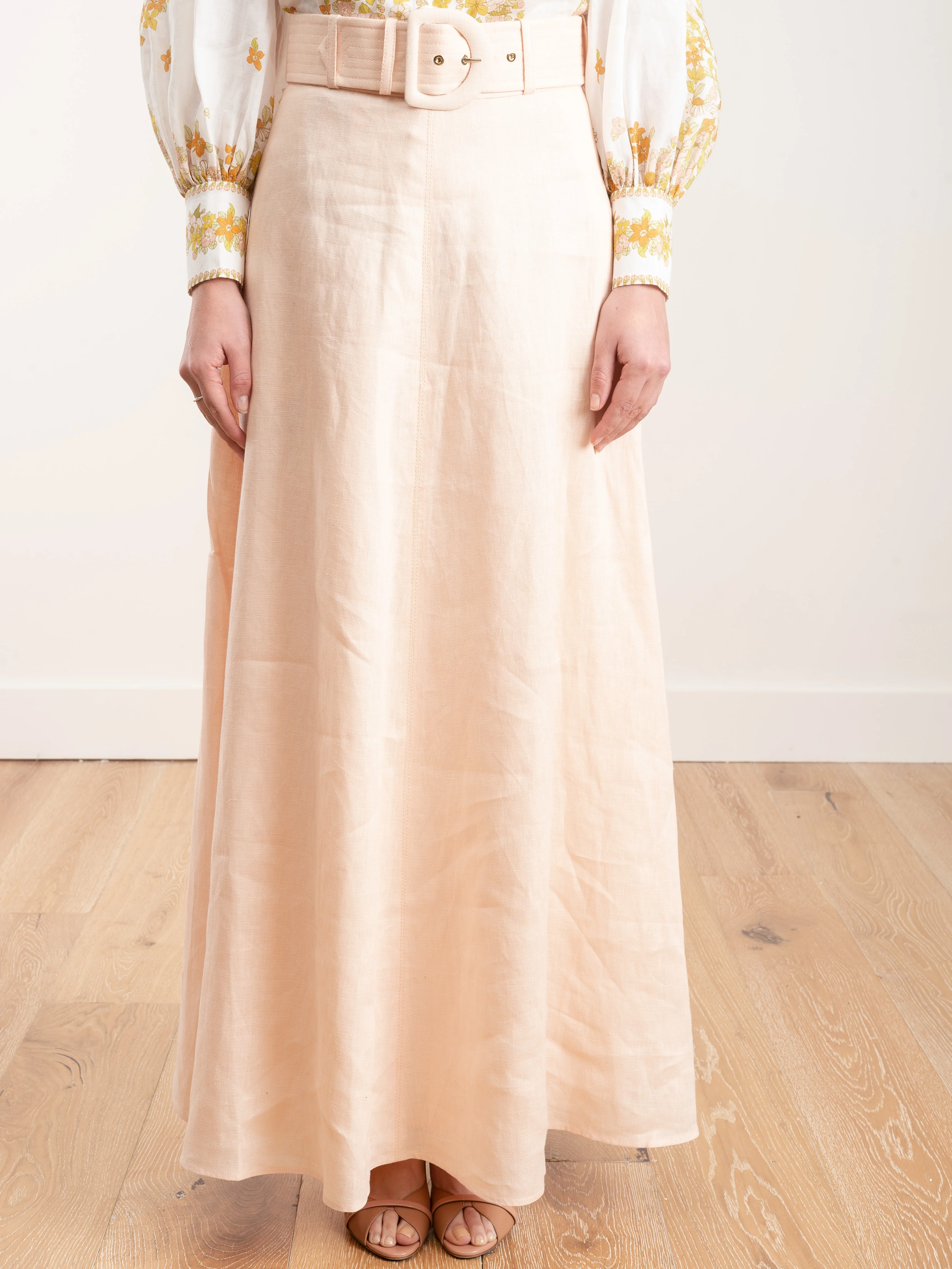 super eight linen skirt - shell - Image 2