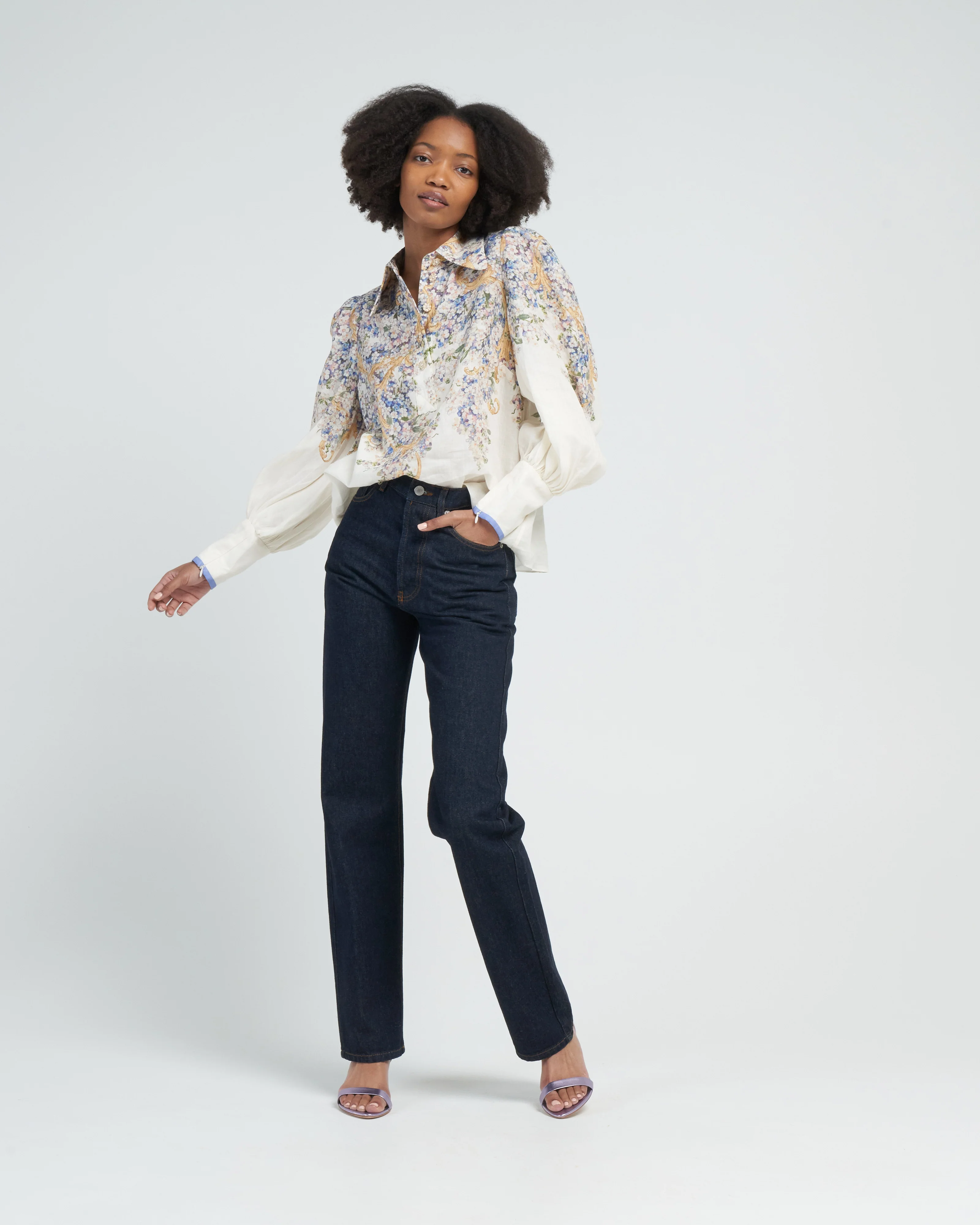 tama buttoned shirt - forget me not - Image 2