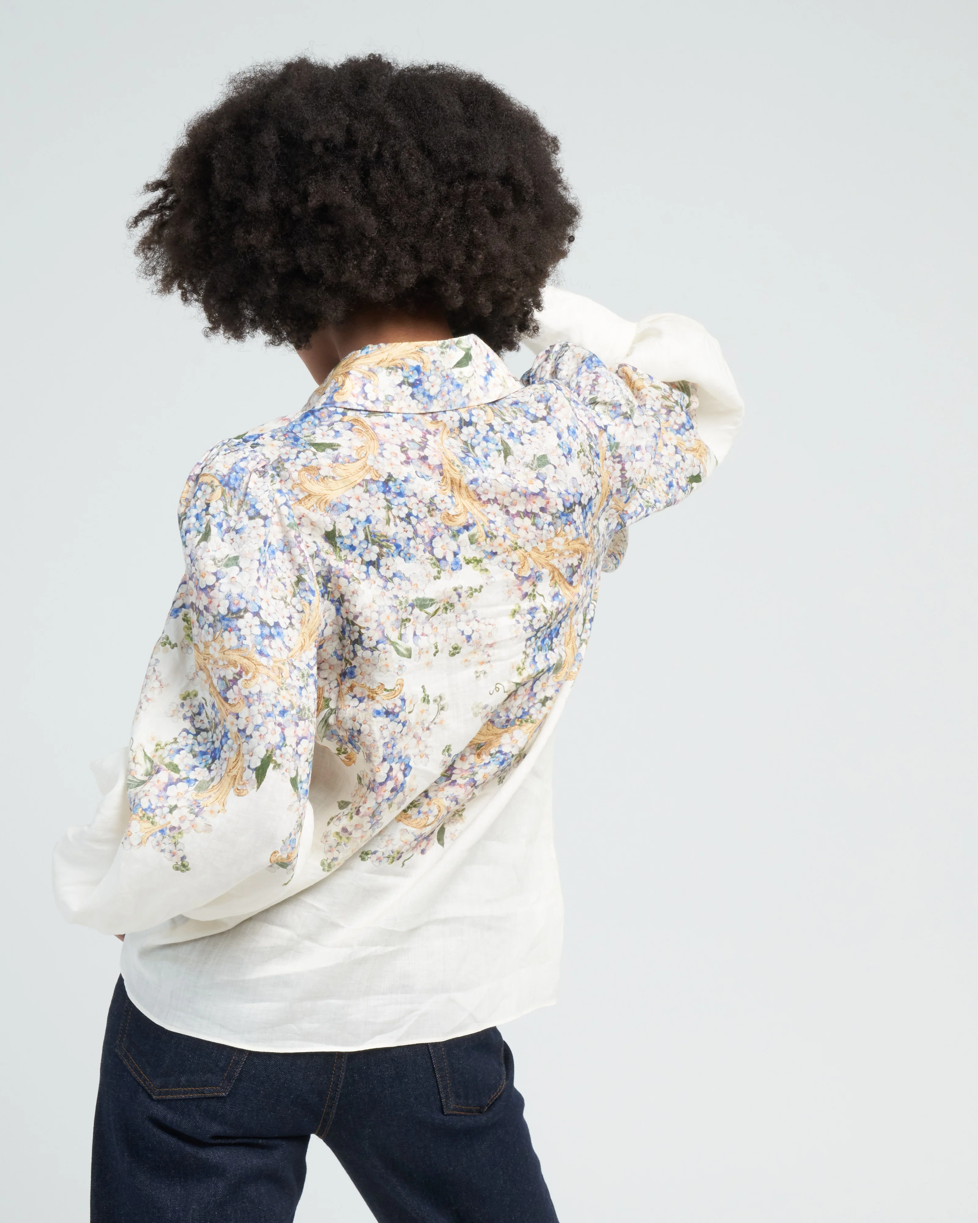 tama buttoned shirt - forget me not - Image 4