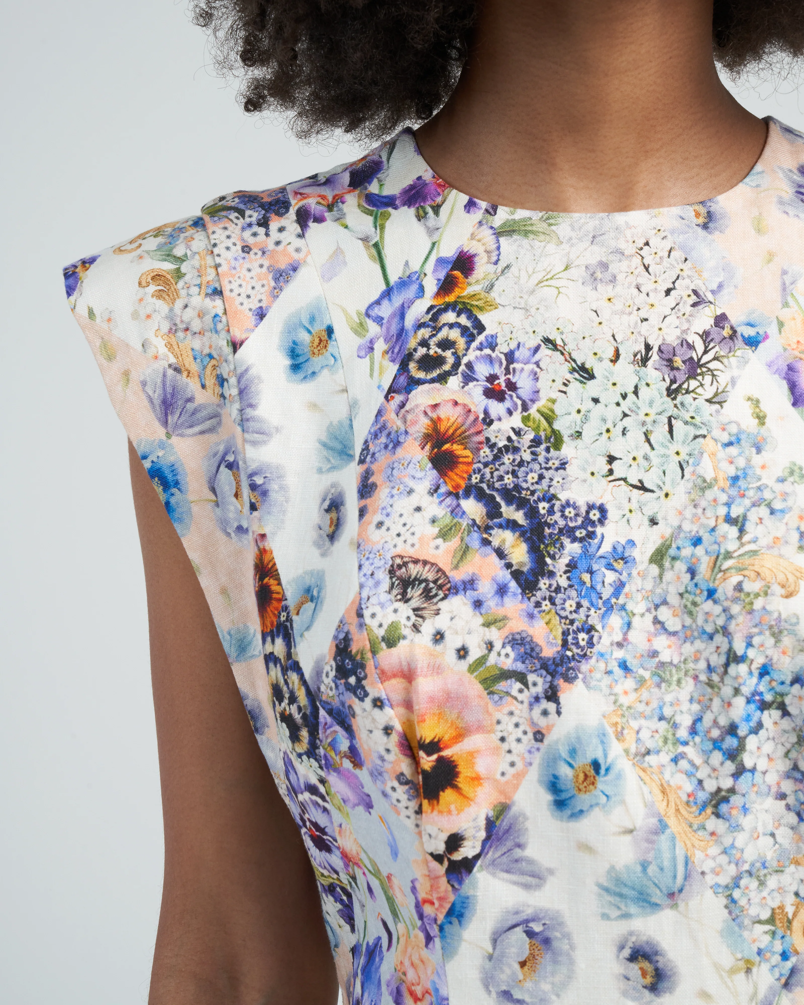 tama flounce short dress - diamond splice print - Image 5