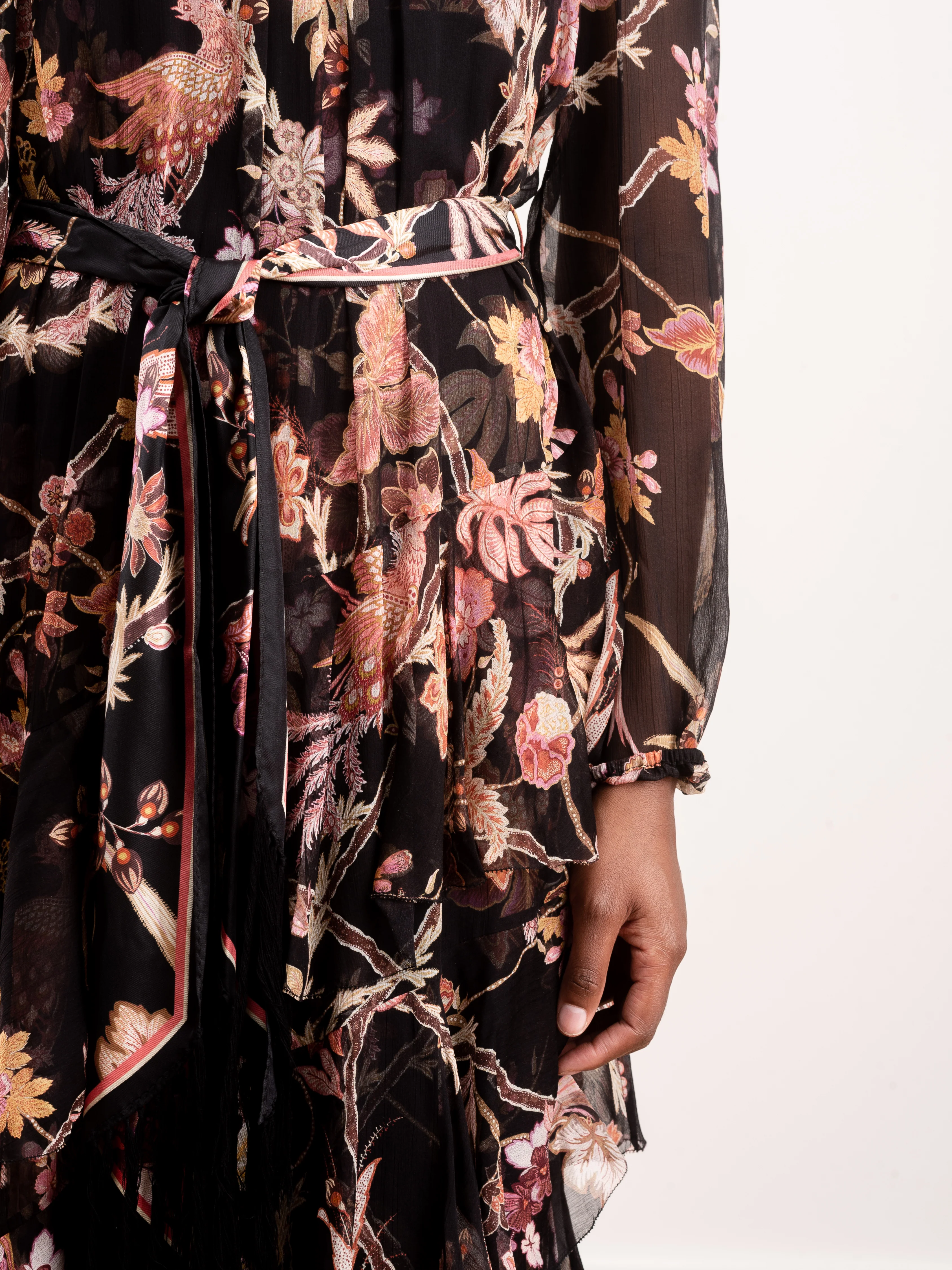 wavelength tiered ruffle midi - black phoenix - Image 6